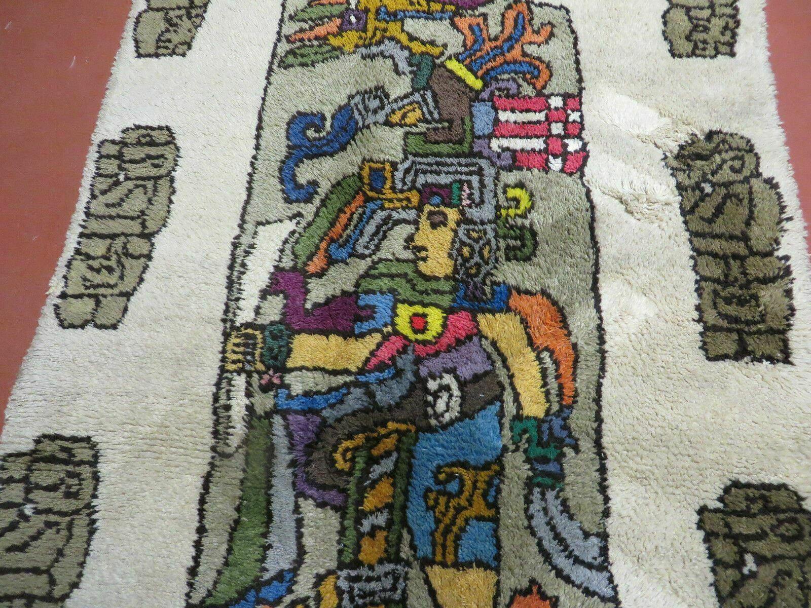 4' X 7' Vintage Handmade Knotted Tribal Nomadic Shag Wool Rug Carpet Prince - Image 4