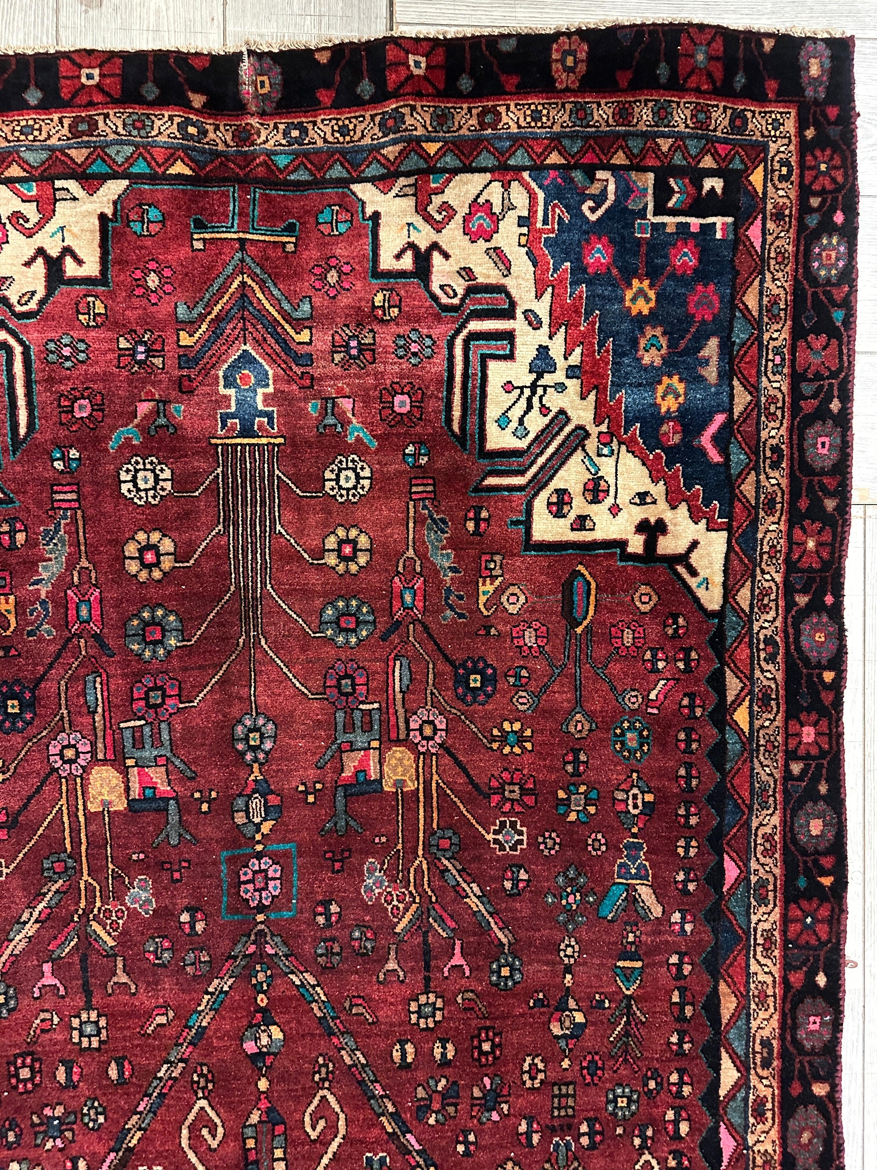 4'2” x 11’4” Hand Knotted Farahan Persian Wool Runner Rug - Image 11