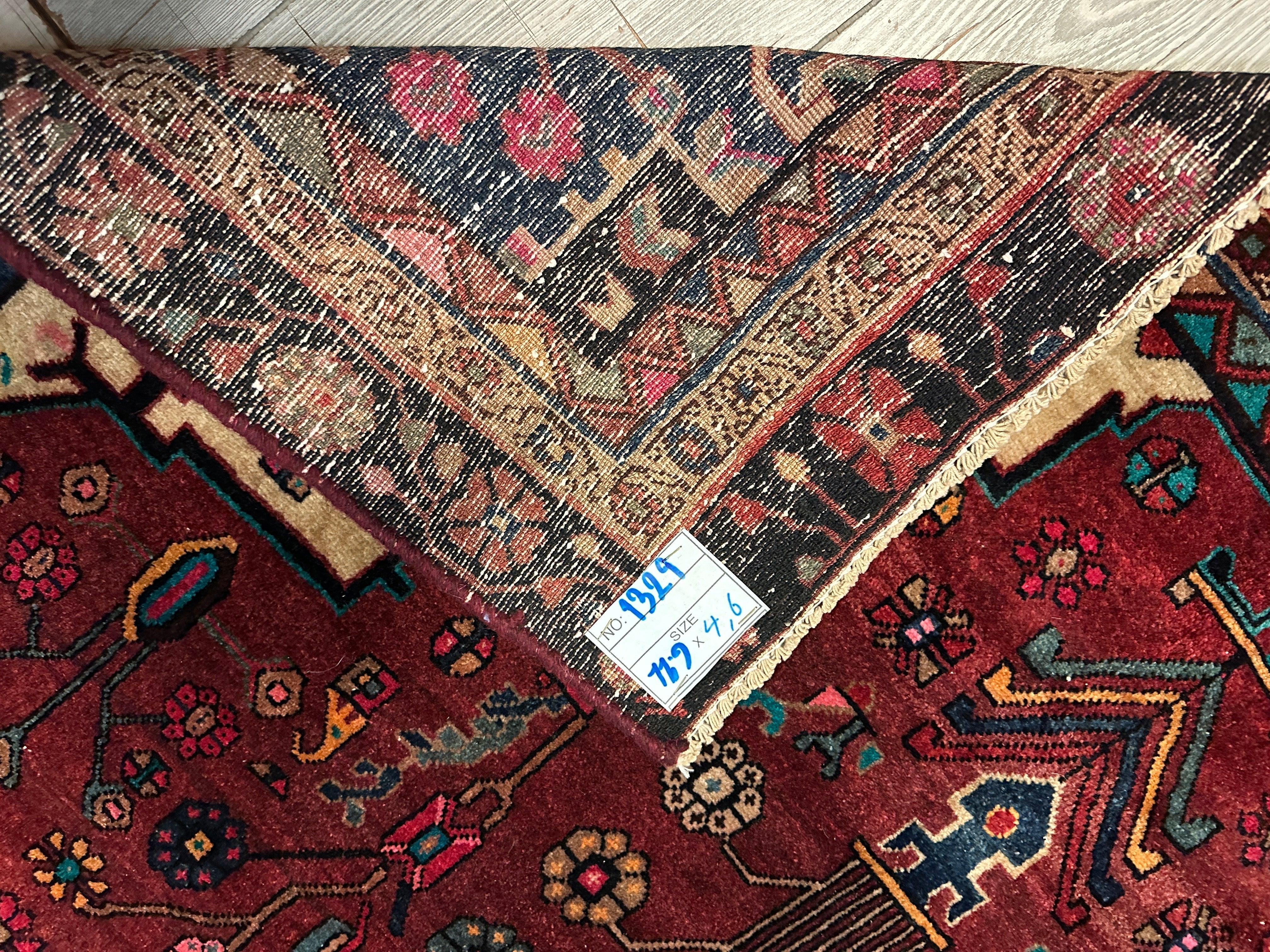 4'2” x 11’4” Hand Knotted Farahan Persian Wool Runner Rug - Image 15