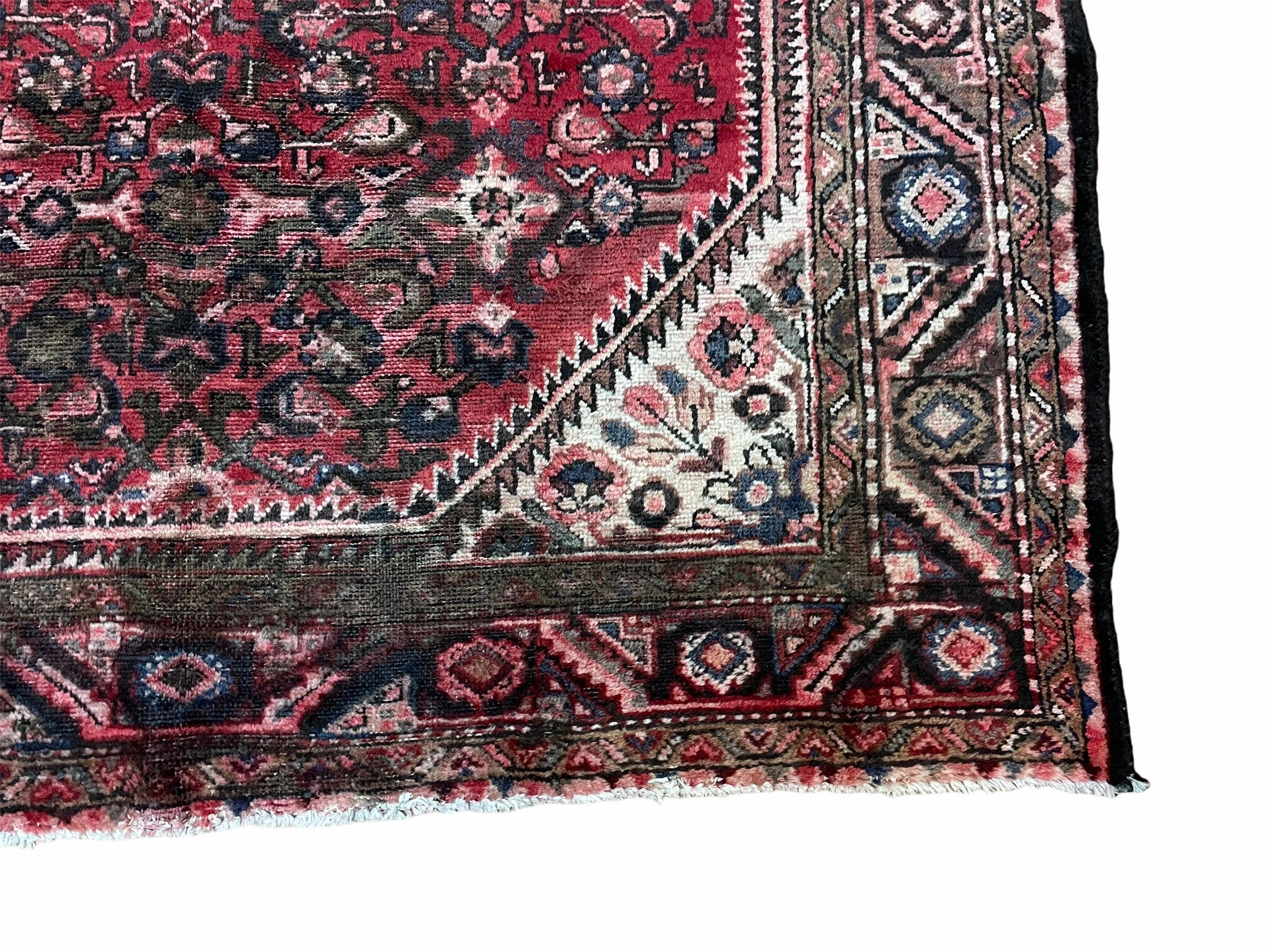 5.5 X 10 Antique Handmade Wool Tribal Gallery Rug All Over Red Runner Corridor - Image 9