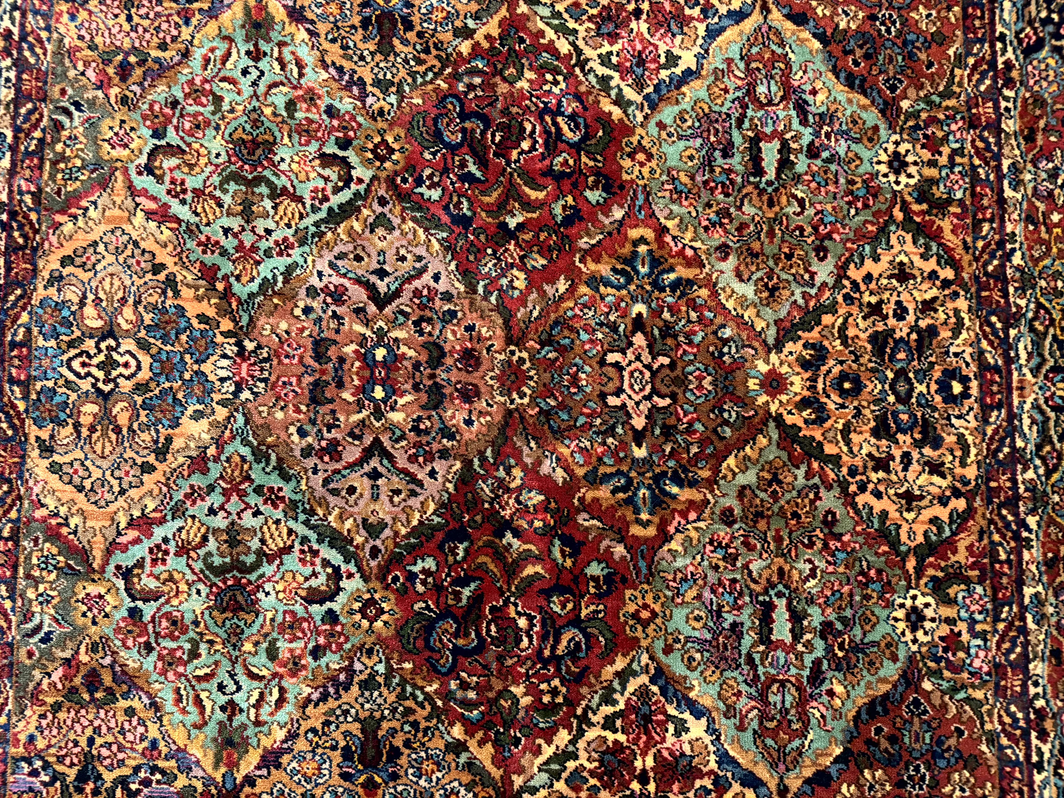 5.9 x 9 Karastan Rug Multicolor Panel Kirman #717, Original 700 Series, Wool - Image 4