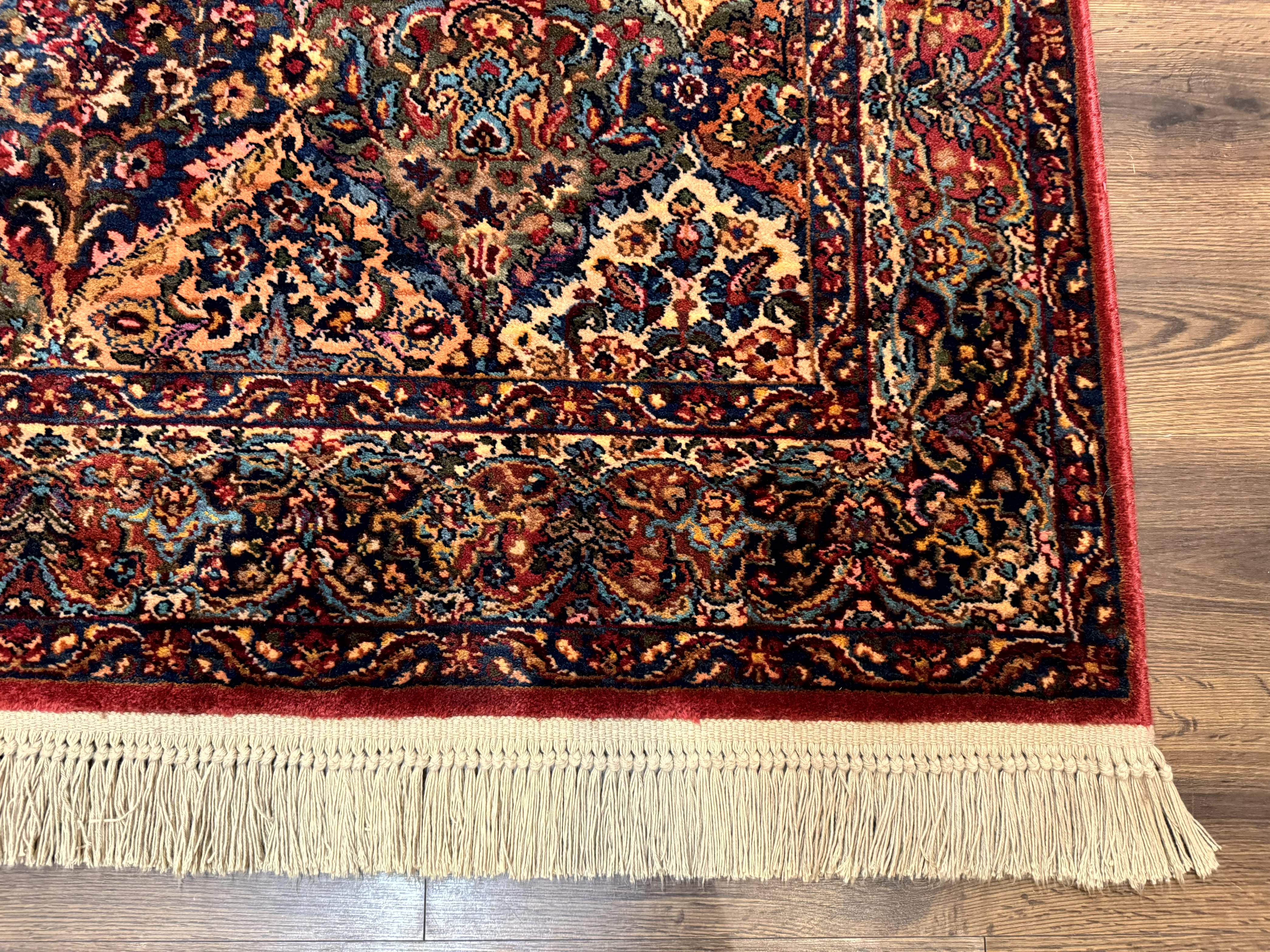 5.9 x 9 Karastan Rug Multicolor Panel Kirman #717, Original 700 Series, Wool - Image 9
