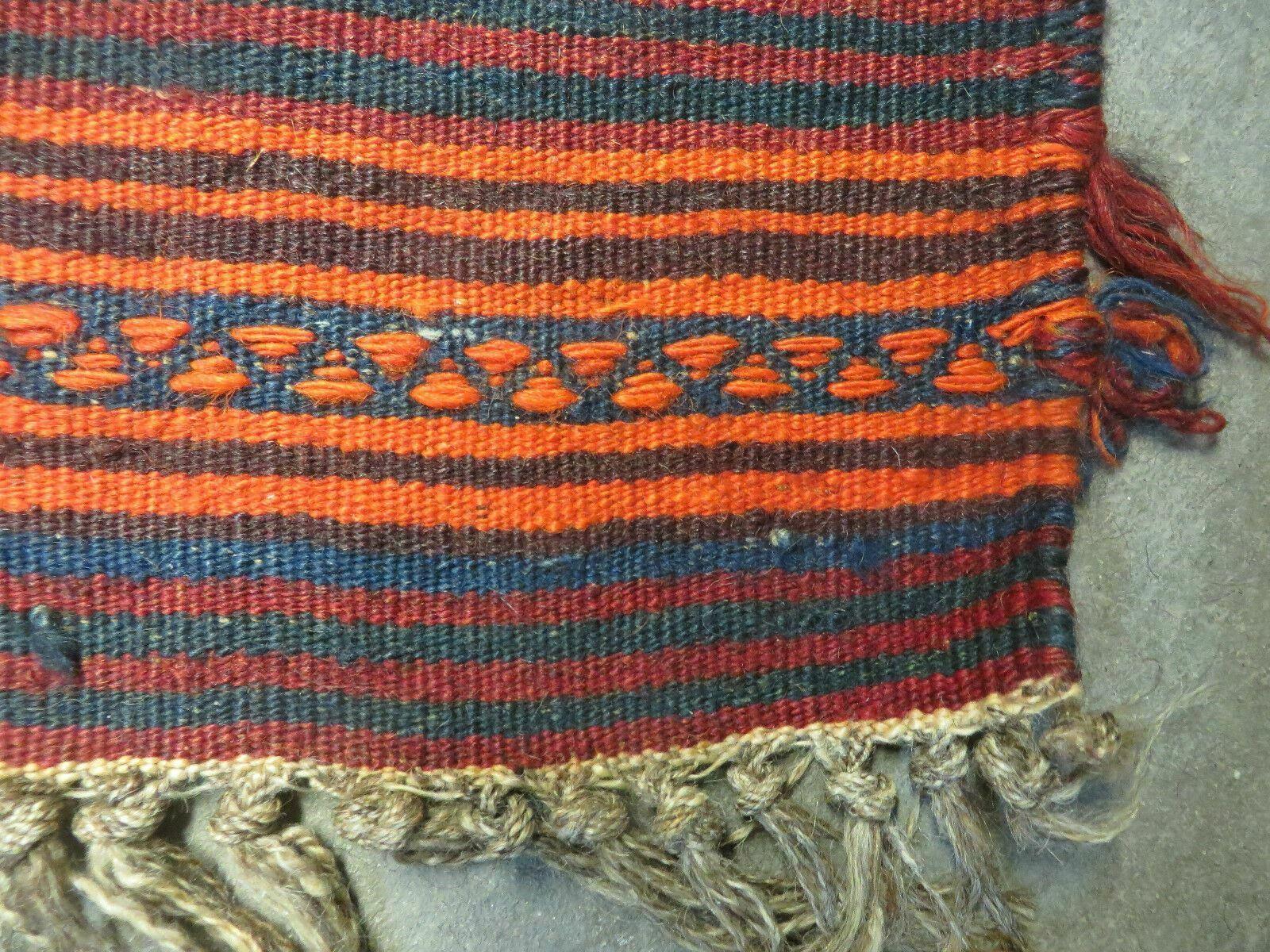 5' X 10' Antique Turkish Kilim Handmade Flat Weave Wool Rug Red Colorful Veg Dye Bohemian Boho Chic Tribal Style And Design - Image 10