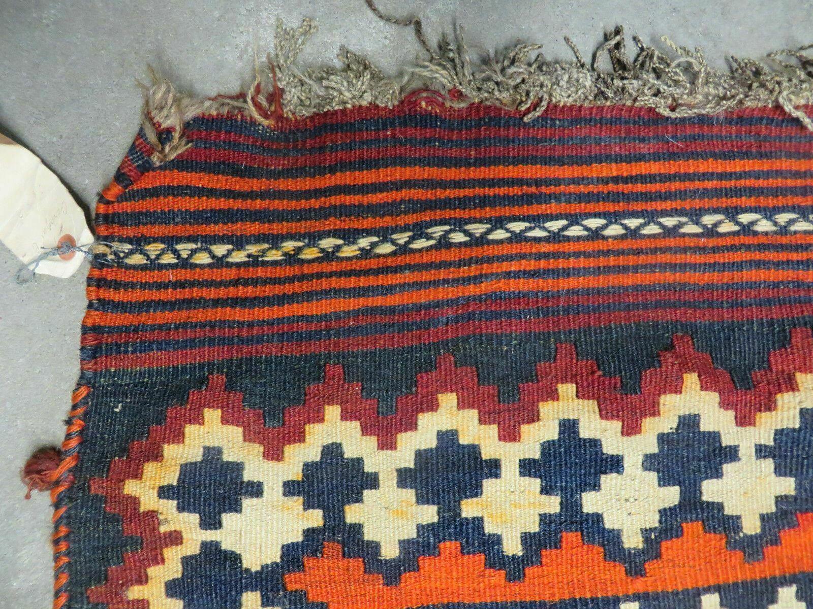 5' X 10' Antique Turkish Kilim Handmade Flat Weave Wool Rug Red Colorful Veg Dye Bohemian Boho Chic Tribal Style And Design - Image 11