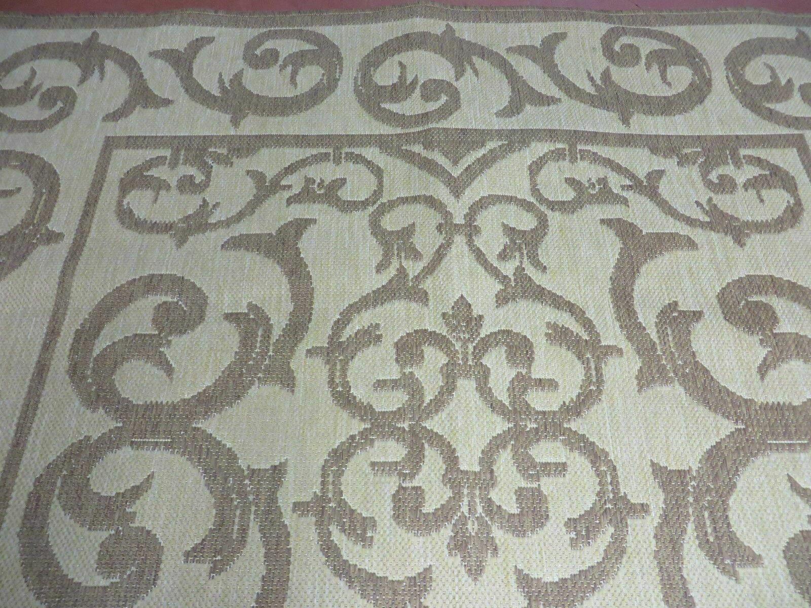 5' X 7' Machine Made Natural Fiber Jute Kilim Two Sided Rug Carpet Flat Weave Contemporary Design - Image 3