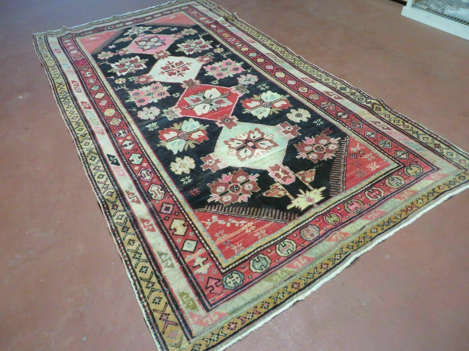 5' X 9' Antique Karabagh Caucasian Rug Handmade Wool Carpet Organic Dyes Nice - Image 2