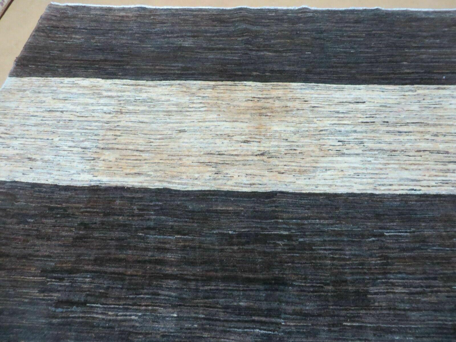 6' 6" X 8' Modern Tibetan Nepal Art Deco Chinese Hand Knotted Wool Rug Nice - Image 5