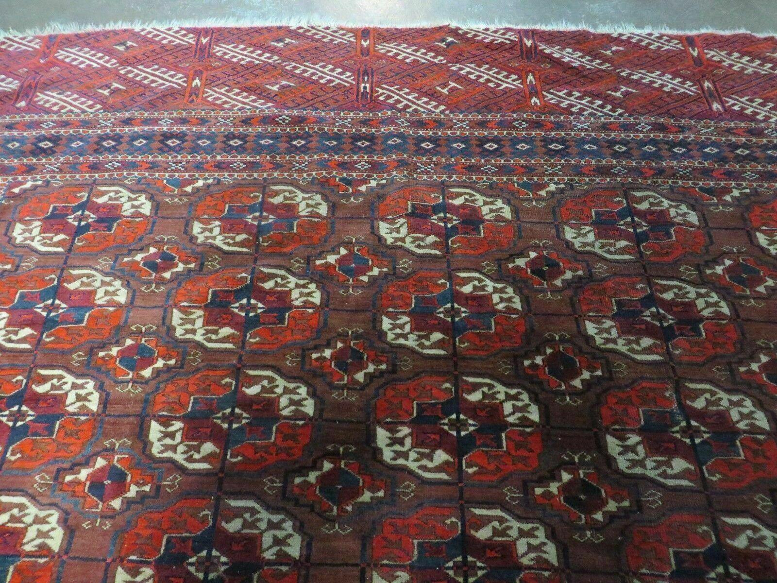 6' X 10' Antique Handmade Bokhara Turkoman Yamud Wool Rug Carpet NICE # 61 - Image 3