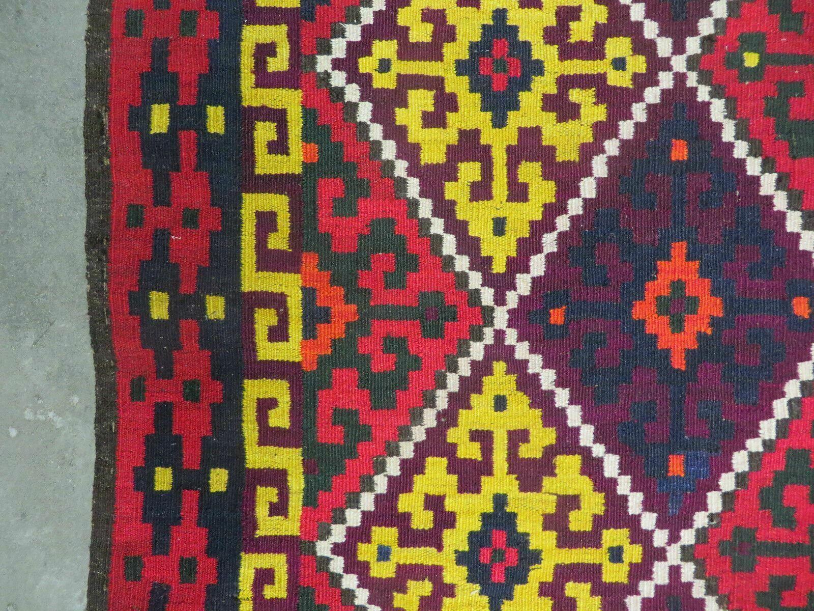 6' X 13' Antique Turkish Kilim Handmade Flat Weave Wool Rug Veg Dye - Image 5