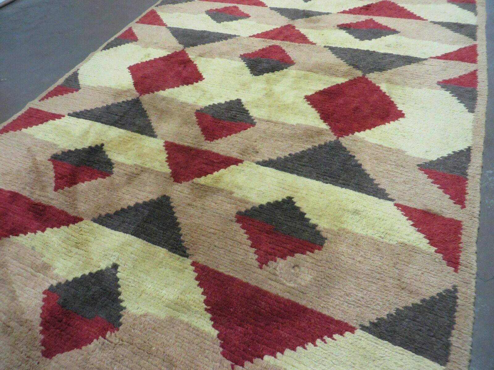 6' X 8' Handmade Tibetan Nepal Chinese Wool Rug Art Deco Contemporary Modern - Image 12