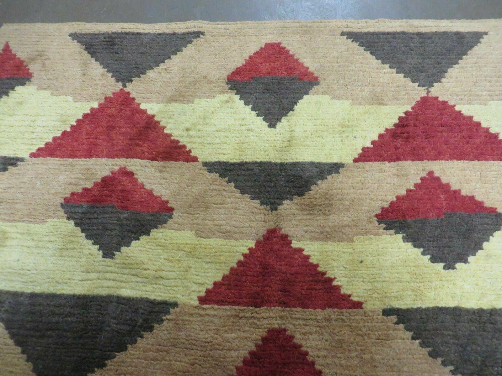 6' X 8' Handmade Tibetan Nepal Chinese Wool Rug Art Deco Contemporary Modern - Image 3