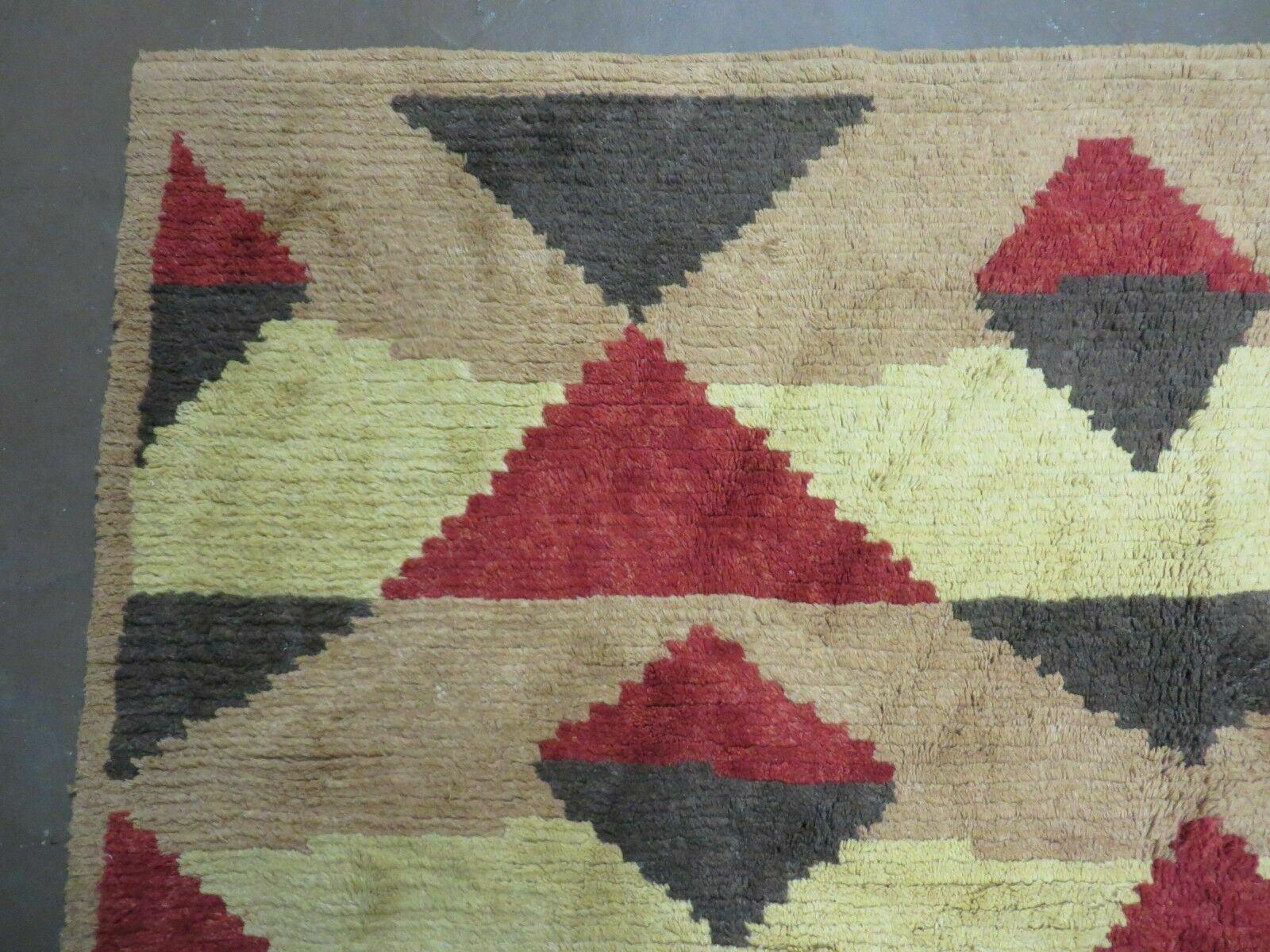 6' X 8' Handmade Tibetan Nepal Chinese Wool Rug Art Deco Contemporary Modern - Image 6