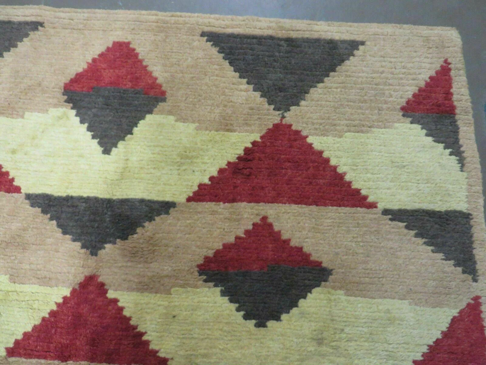 6' X 8' Handmade Tibetan Nepal Chinese Wool Rug Art Deco Contemporary Modern - Image 7