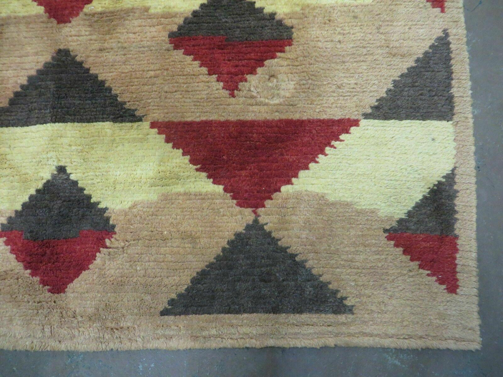 6' X 8' Handmade Tibetan Nepal Chinese Wool Rug Art Deco Contemporary Modern - Image 9