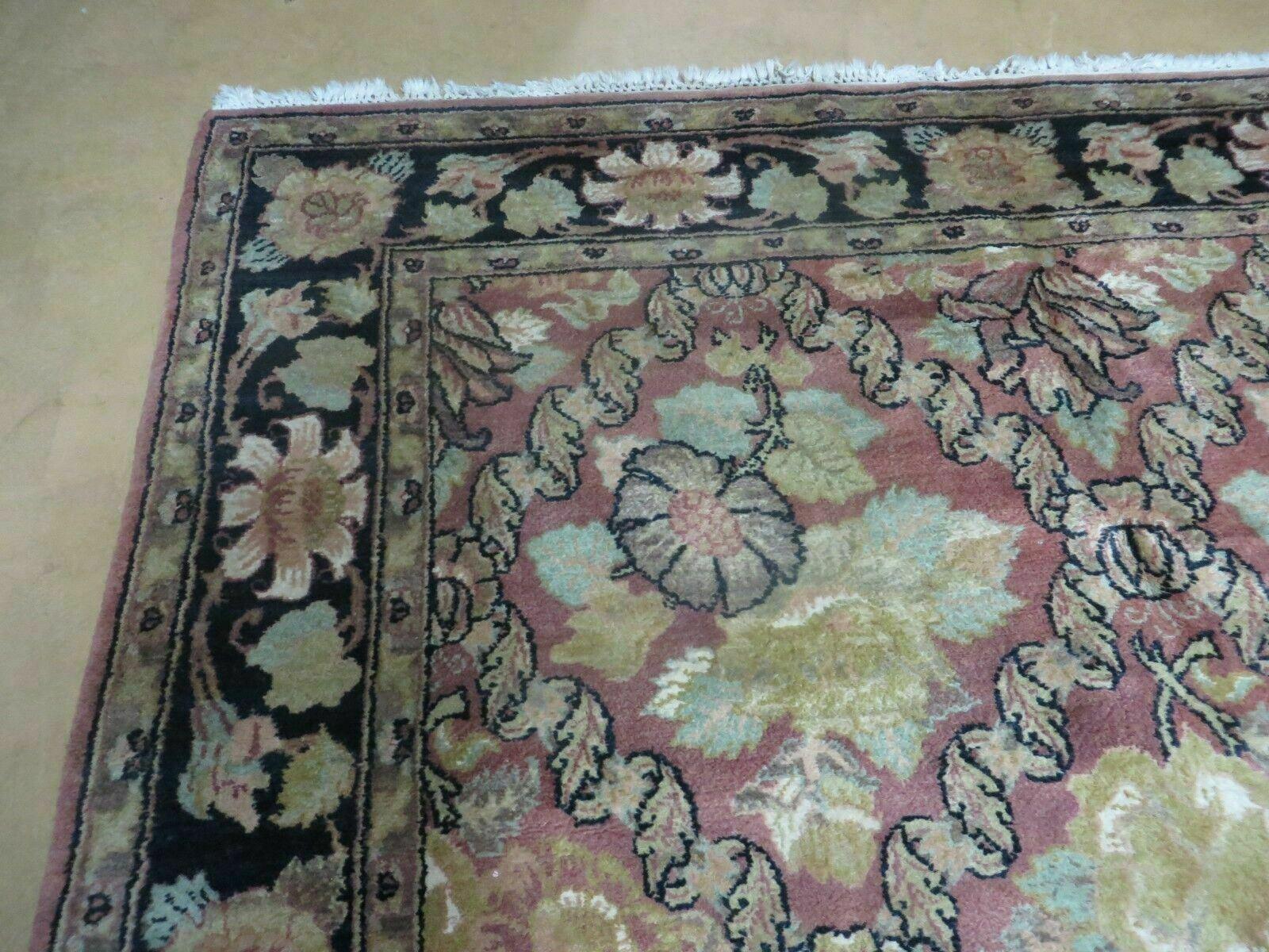 6' X 9' Handmade India Floral Oriental Wool Rug Carpet - Image 5