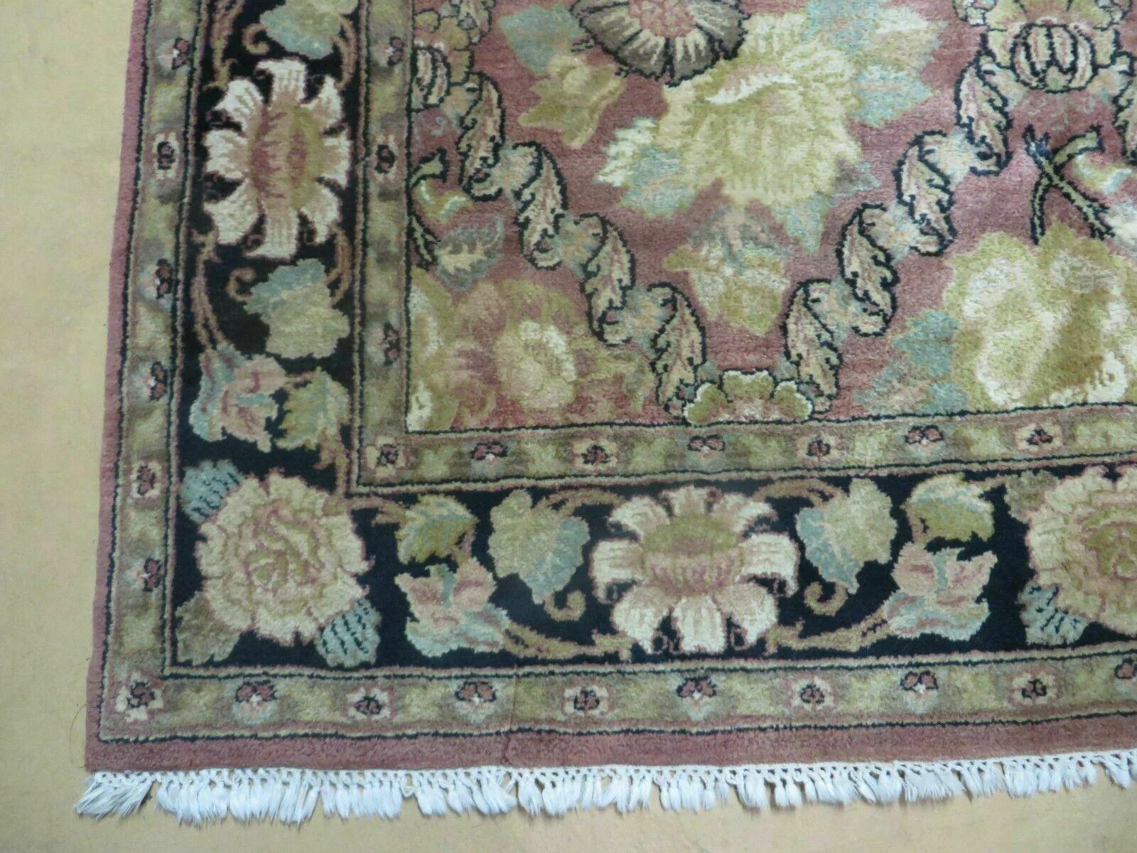 6' X 9' Handmade India Floral Oriental Wool Rug Carpet - Image 7