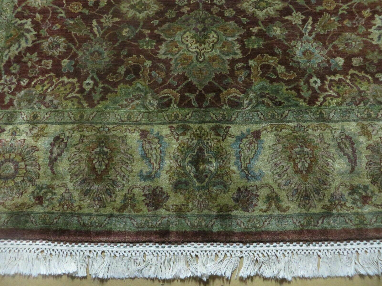 6' X 9' Handmade India Floral Oriental Wool Rug Carpet Tea Wash Red Hand Knotted - Image 5