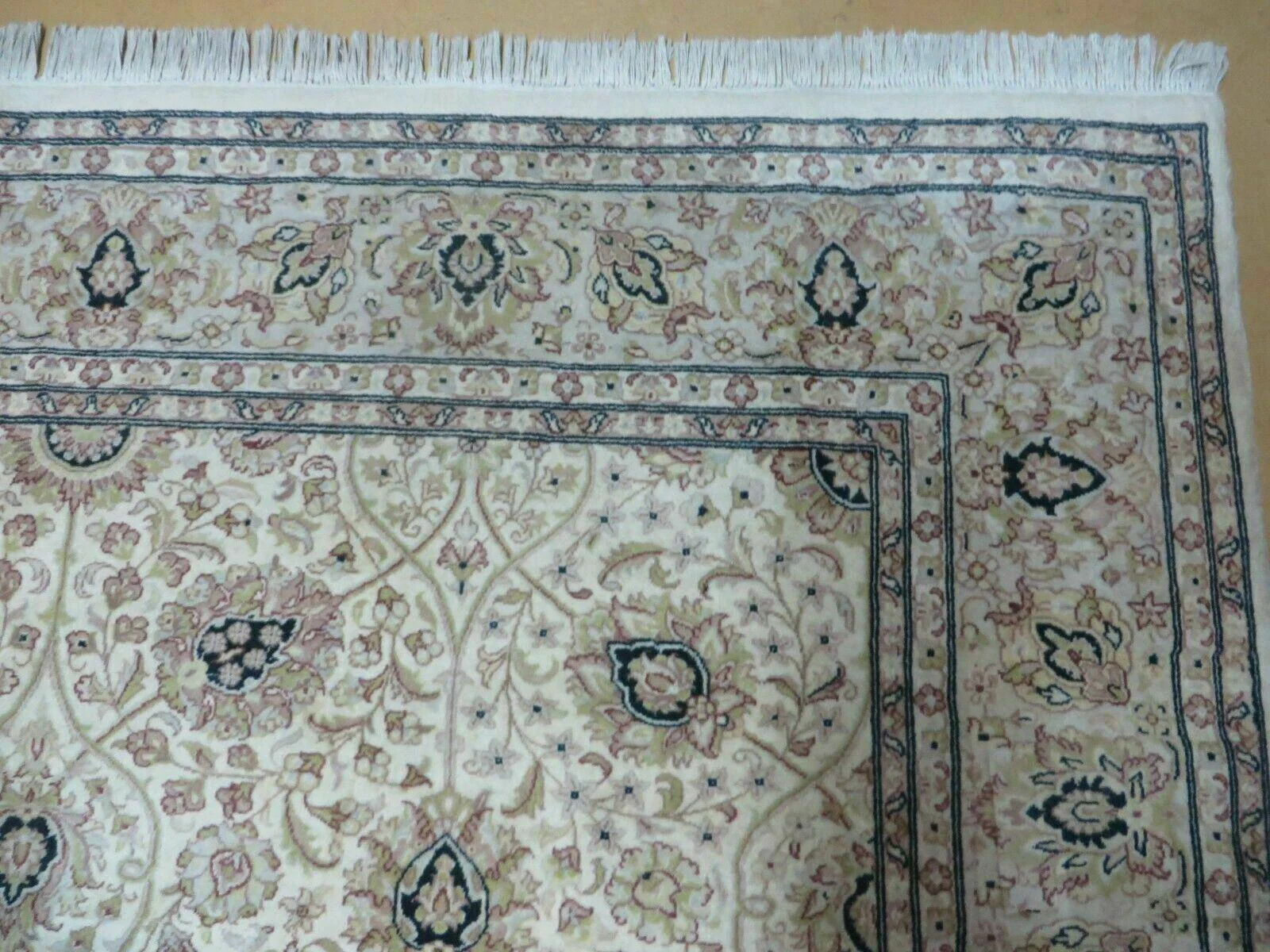 6' X 9' Vintage Fine Handmade Pakistan Oriental Floral Wool Rug Carpet Nice - Image 7