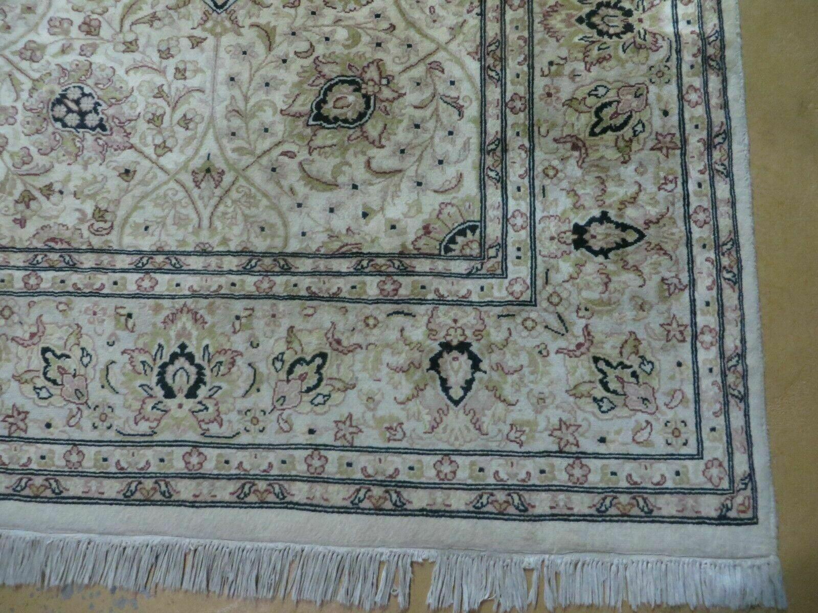 6' X 9' Vintage Fine Handmade Pakistan Oriental Floral Wool Rug Carpet Nice - Image 9