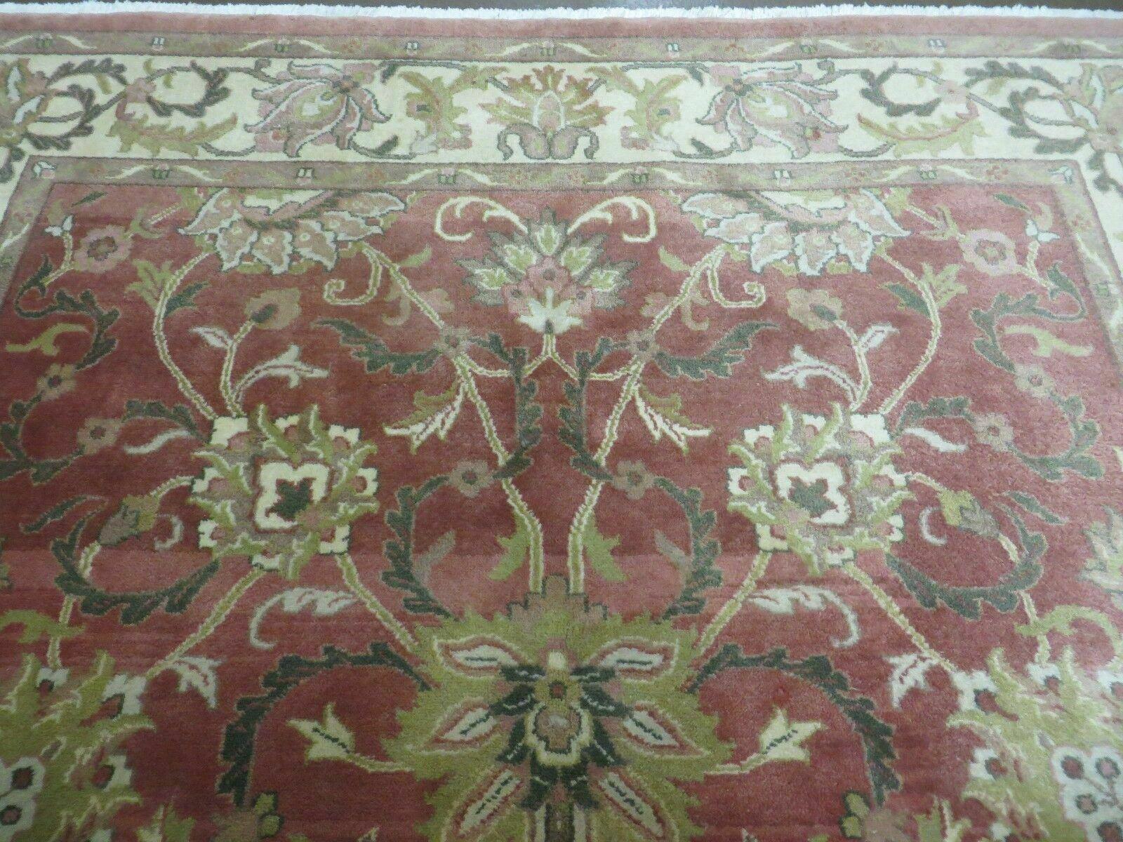6' X 9' Vintage Handmade Indian Floral Oriental Wool Rug Veg Dyes Nice - Image 3