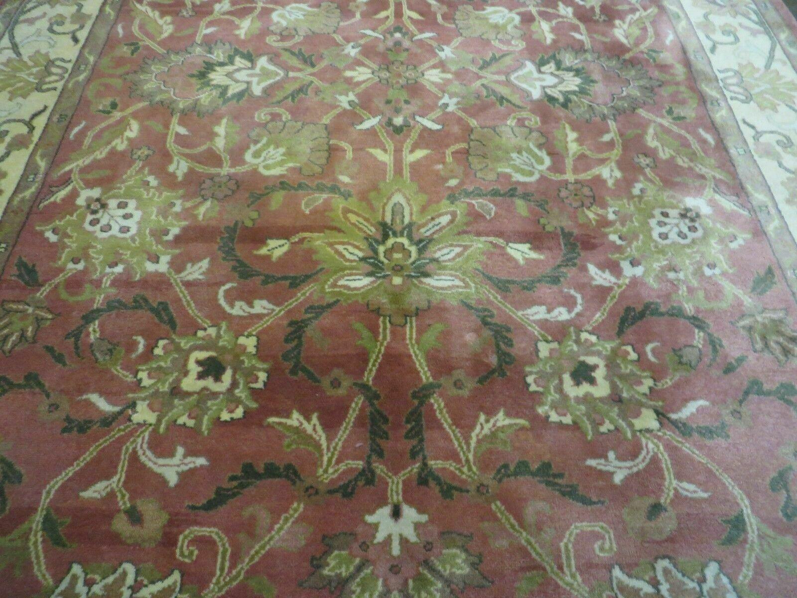 6' X 9' Vintage Handmade Indian Floral Oriental Wool Rug Veg Dyes Nice - Image 4