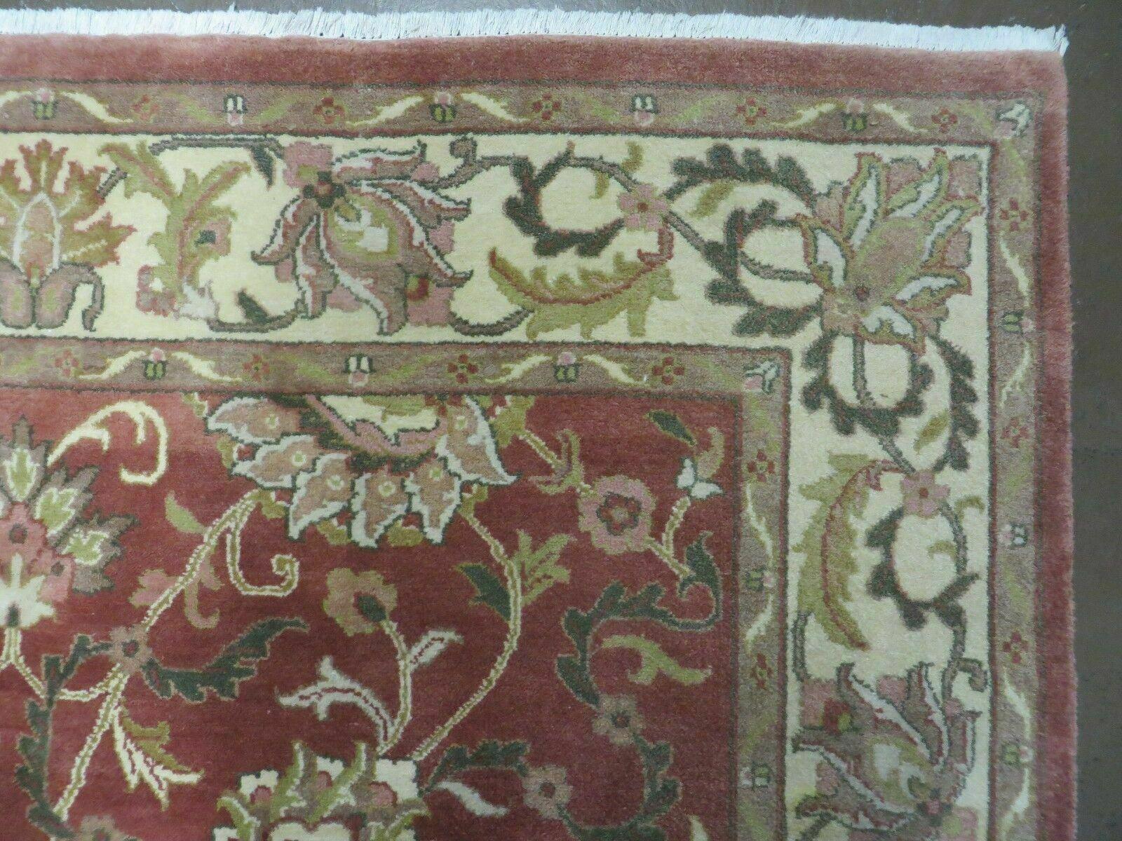 6' X 9' Vintage Handmade Indian Floral Oriental Wool Rug Veg Dyes Nice - Image 7