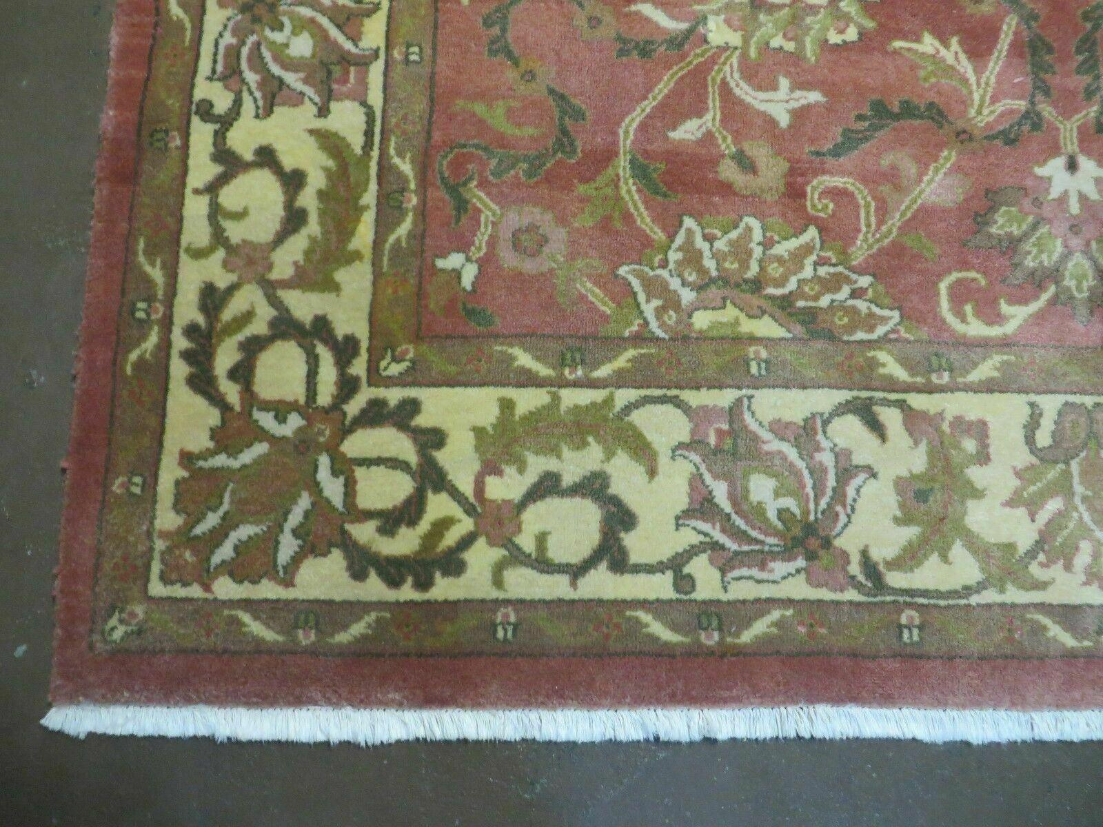 6' X 9' Vintage Handmade Indian Floral Oriental Wool Rug Veg Dyes Nice - Image 8