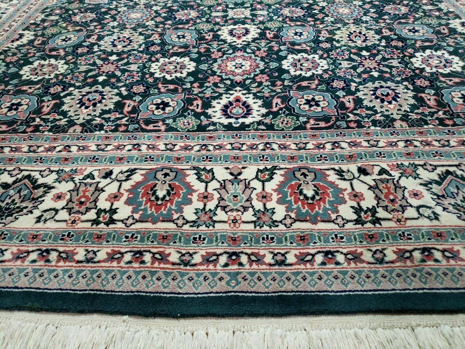8' X 10' Handmade Indian Oriental Wool Rug Carpet Organic Dye Forest Green Nice - Image 5