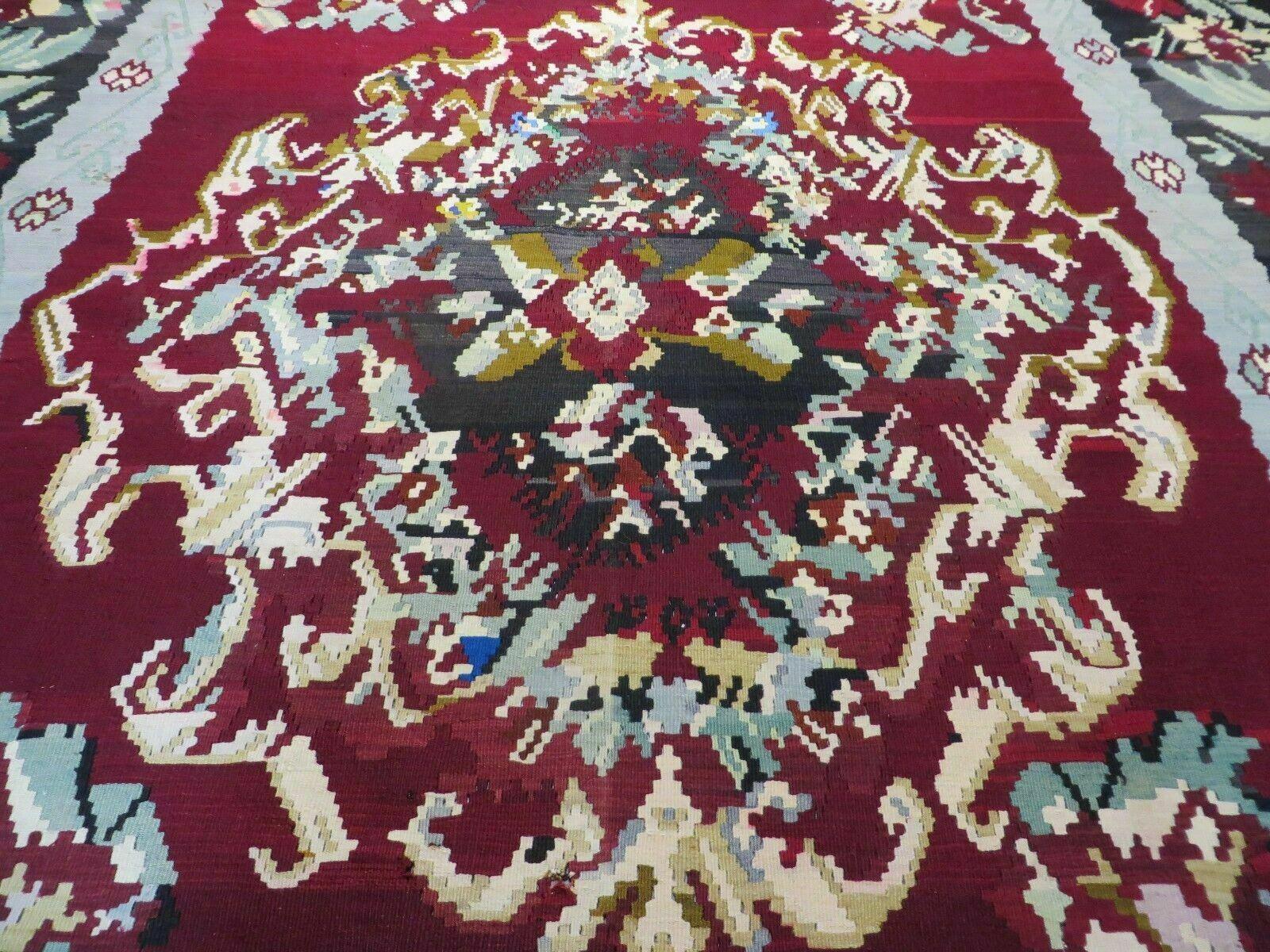 8' X 11' Karabagh Kilim Handmade Flat Weave Wool Rug Vegi Organic Dyes Nice - Image 11