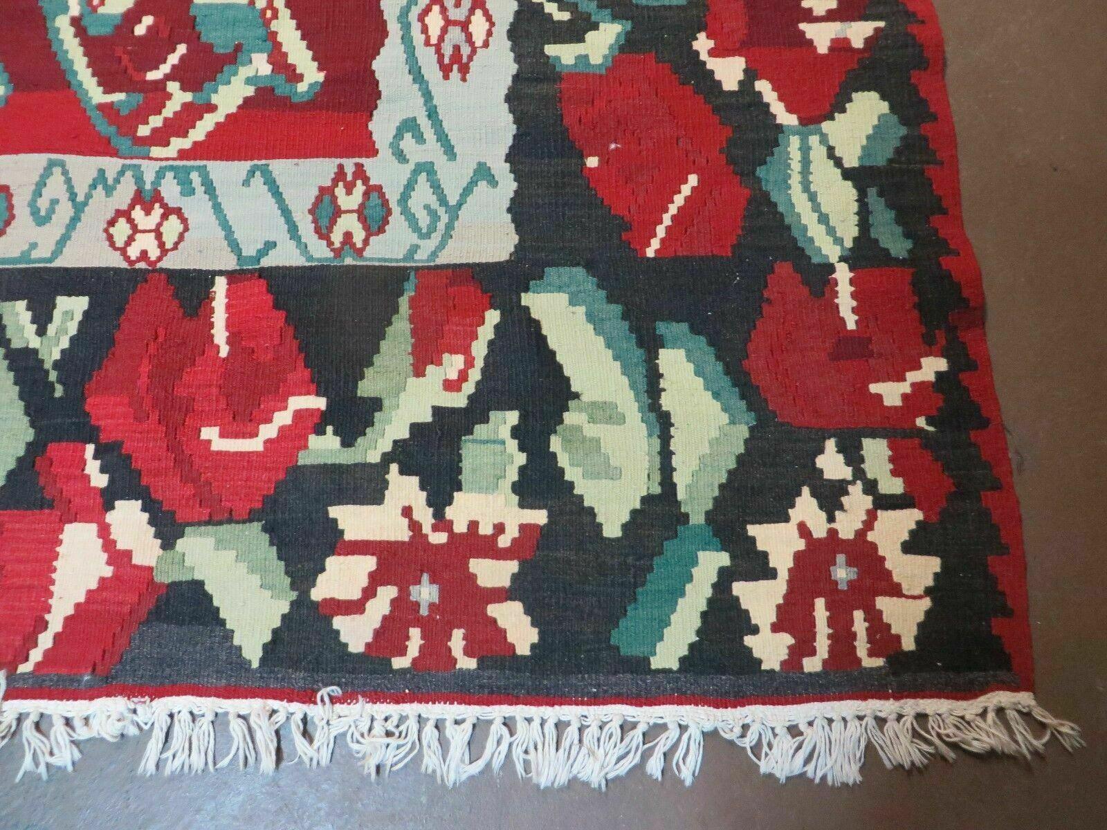 8' X 11' Karabagh Kilim Handmade Flat Weave Wool Rug Vegi Organic Dyes Nice - Image 9