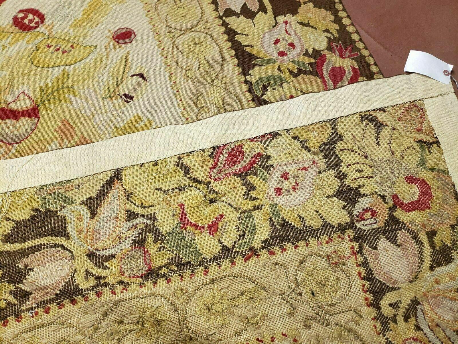 9' X 11' Handmade Chinese Needlepoint Wool Floral Rug Carpet Rose Garden Chic - Image 10