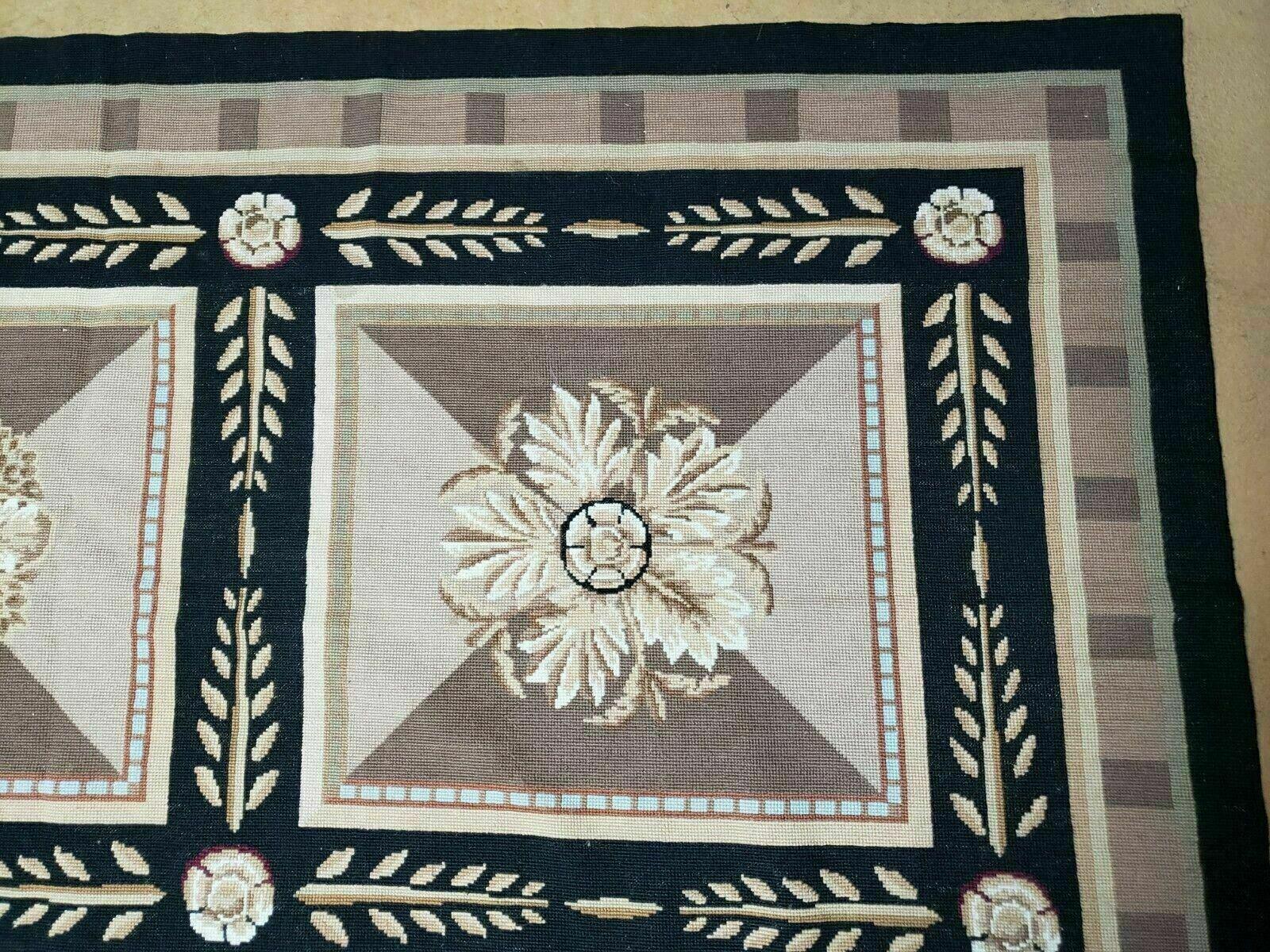 9' X 12' Handmade English Aubusson Savonnerie Design Needlepoint Wool Rug Nice - Image 7