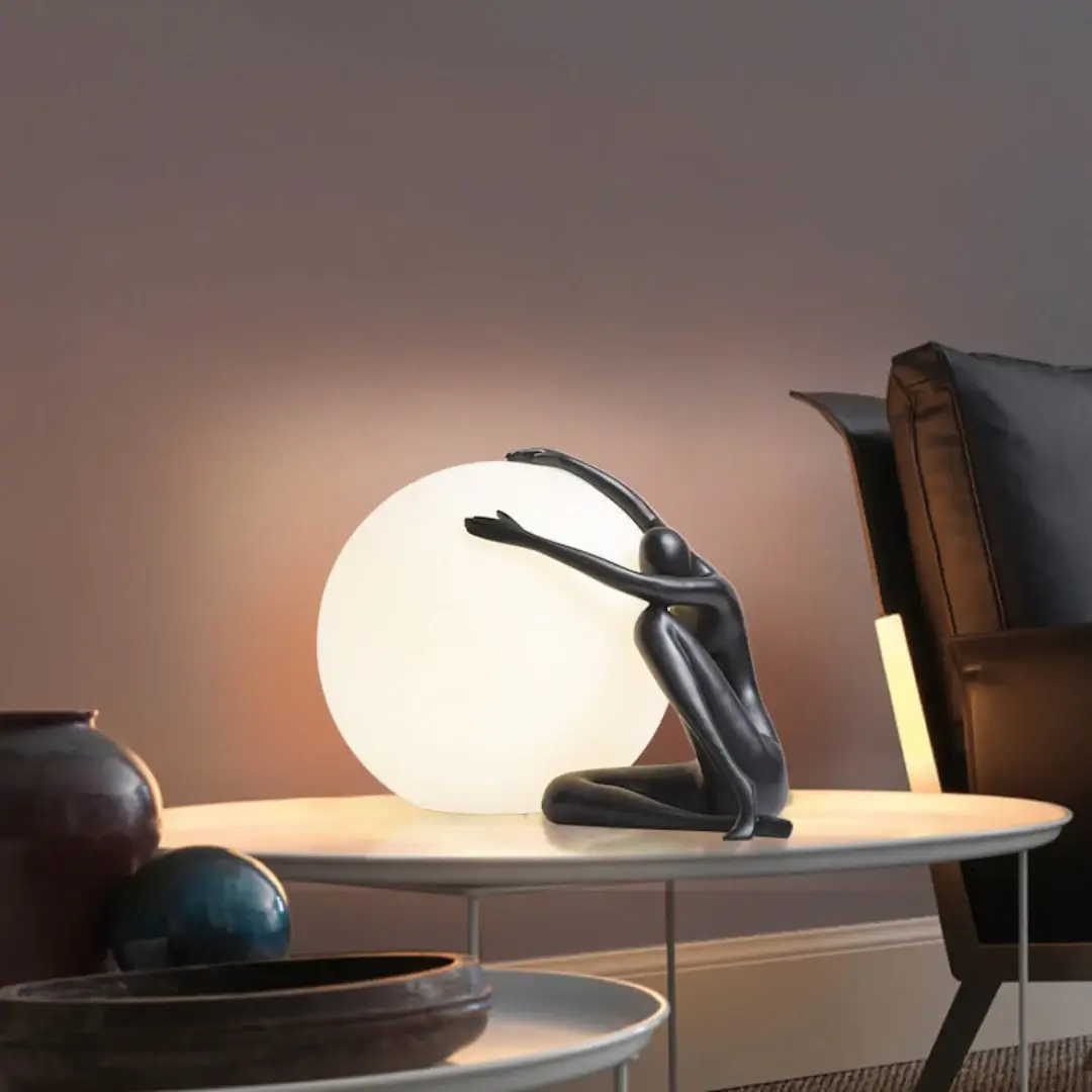 Abstract Character Round Table Lamp - Image 4