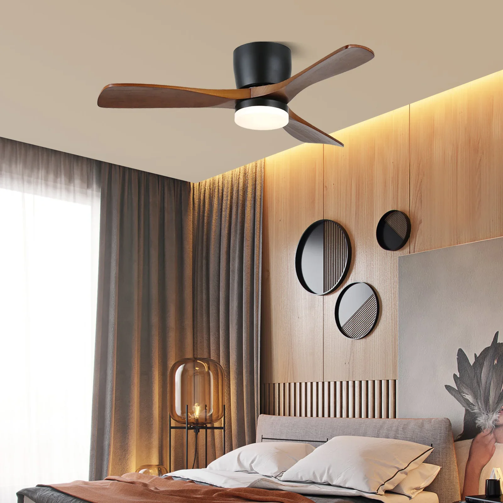 Aerodynamics Wooden Ceiling Fan Light - Image 7