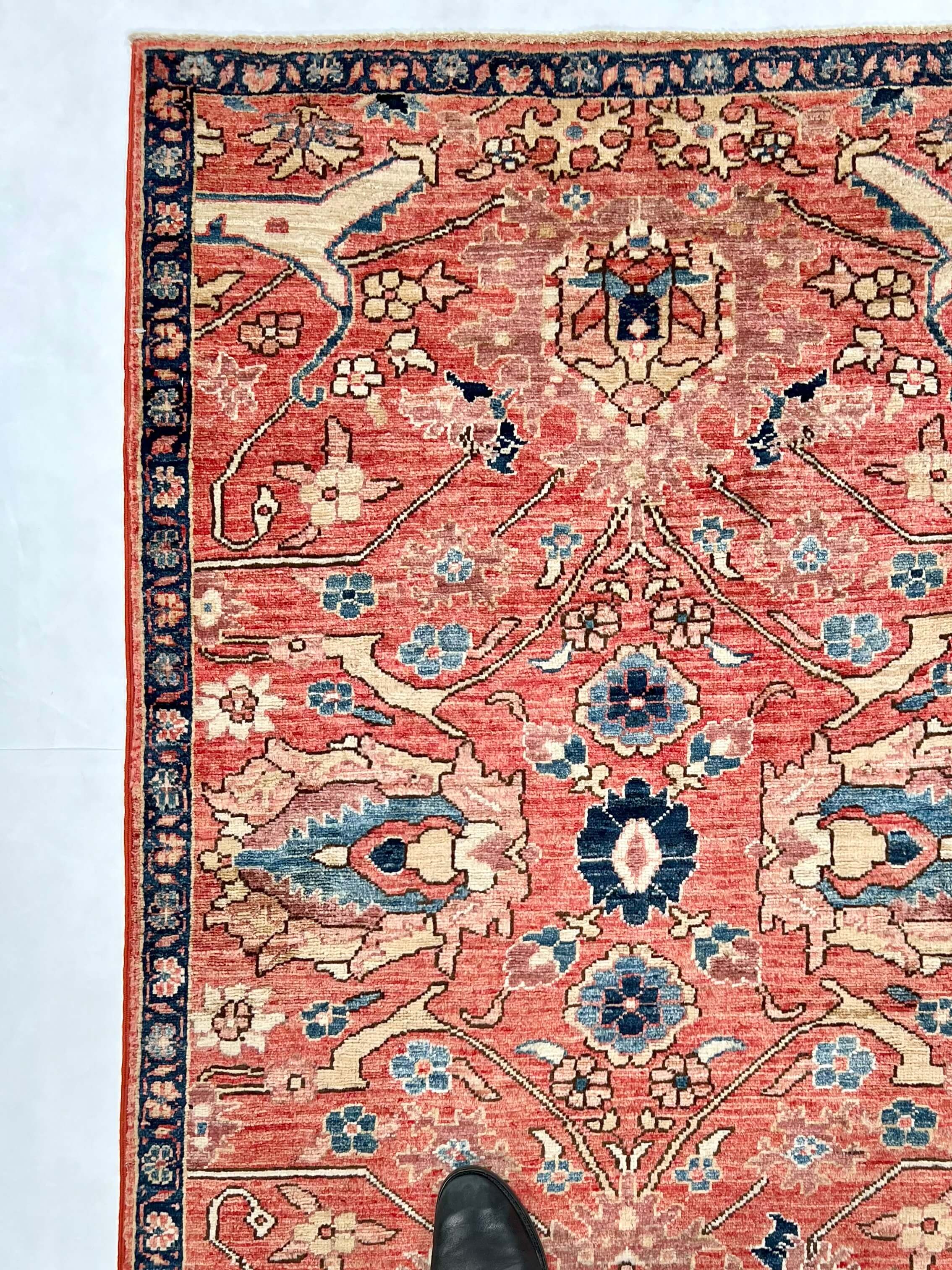 Afghan Ariana (3'00"x4'10") lt.red/navy - Image 6