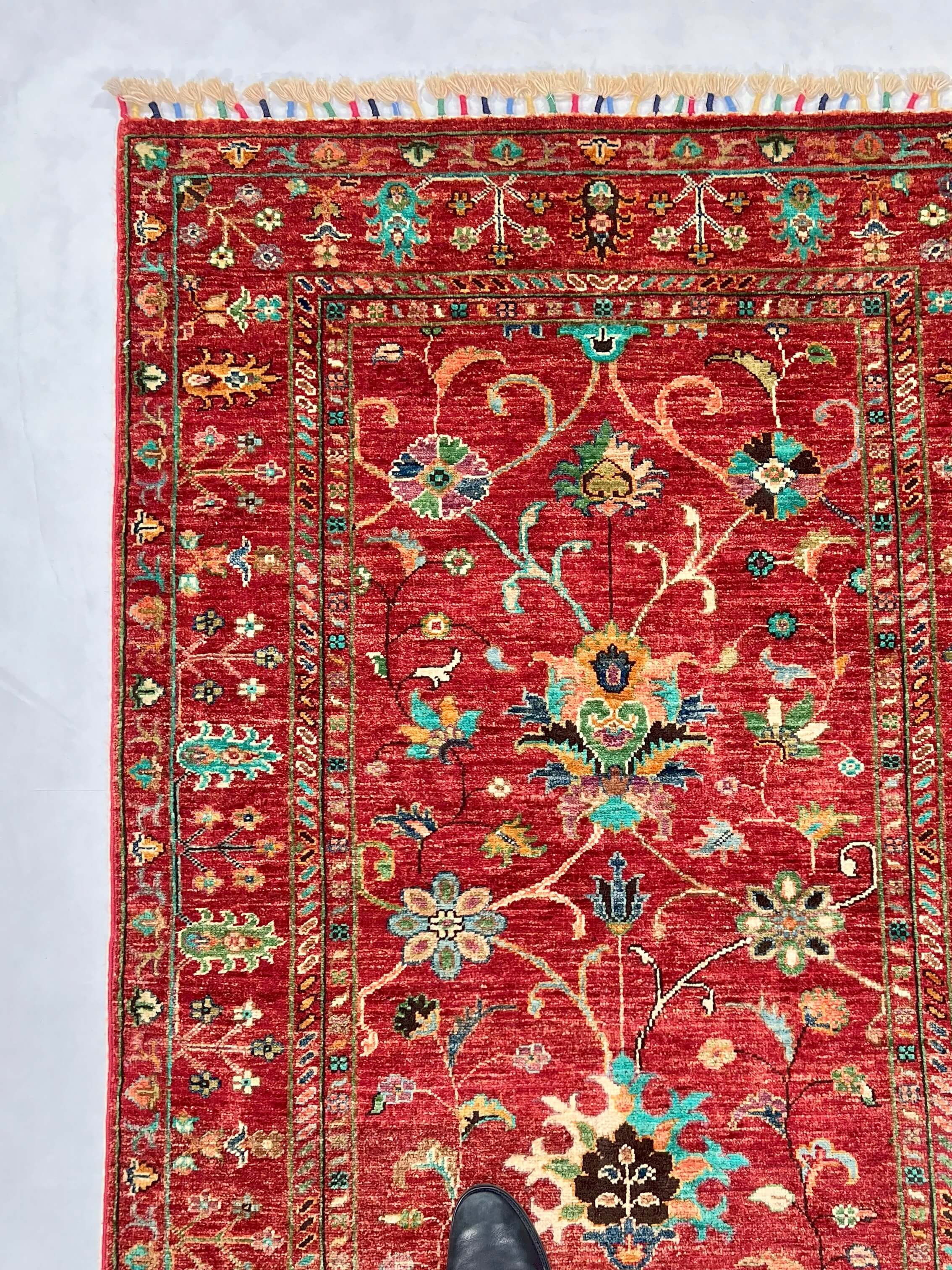 Afghan Aryana (3'04"x5'00") red/turquoise - Image 6