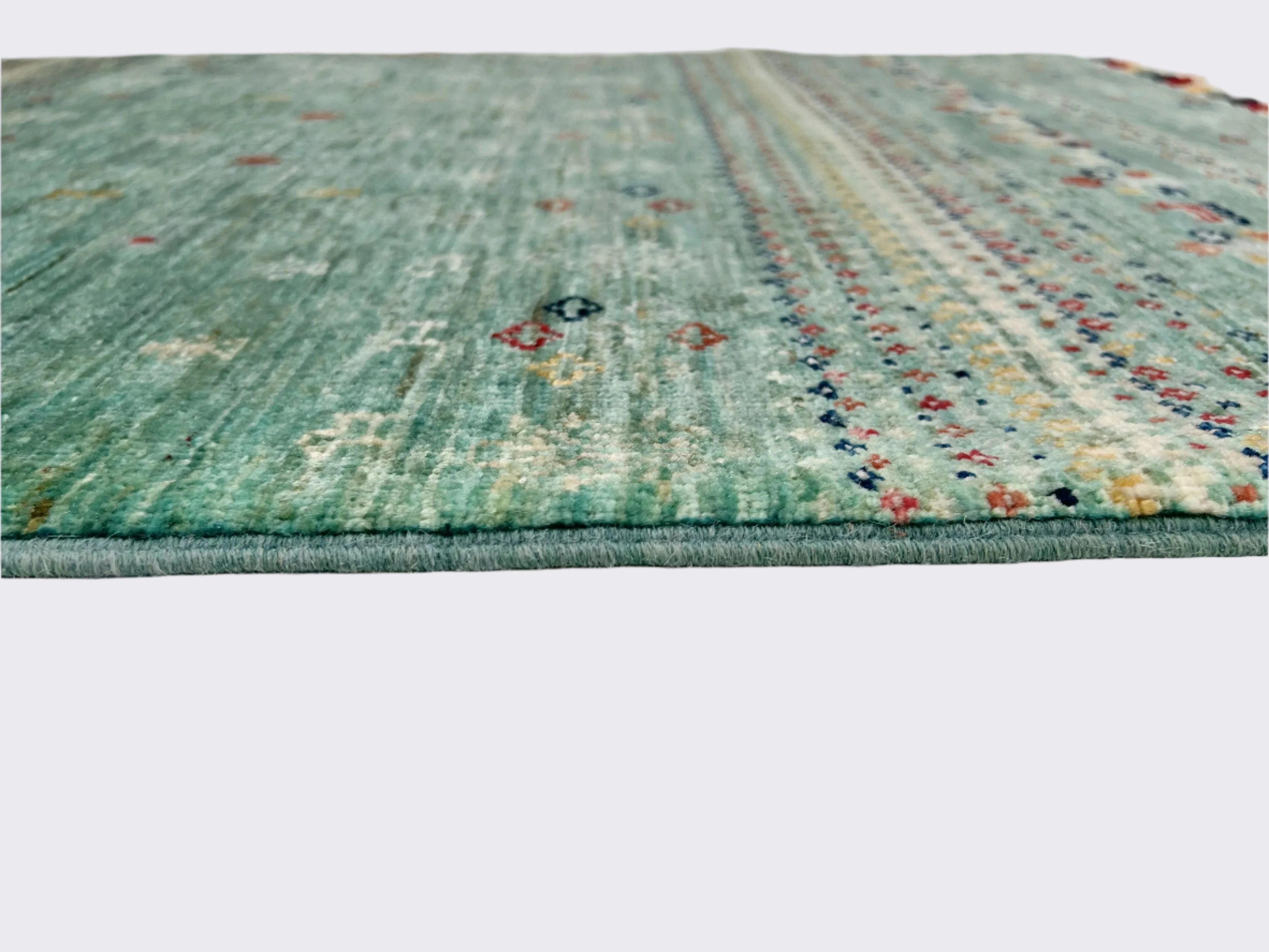 Afghan Gabbeh (2'07"x3'10") light green - Image 3