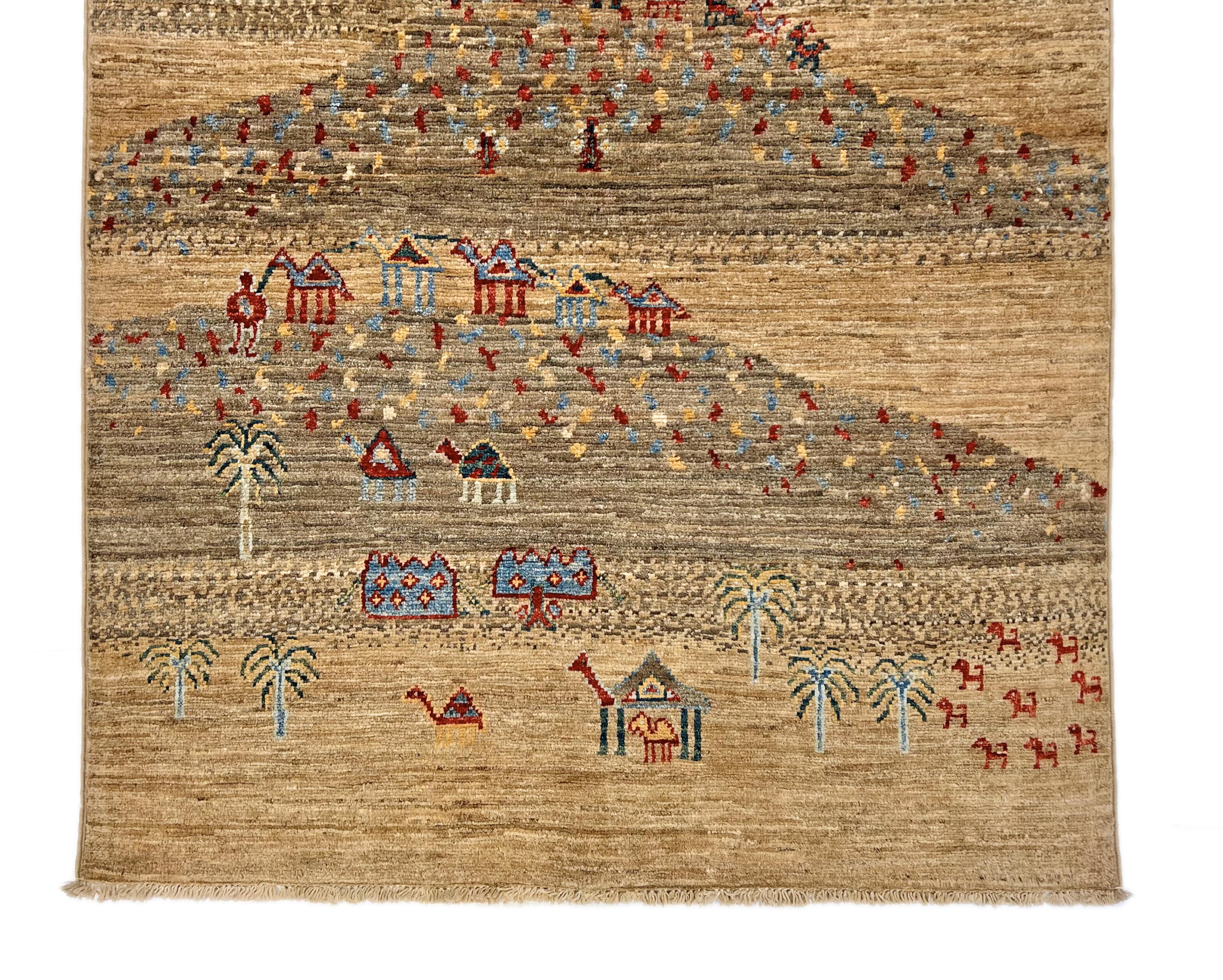 Afghan Gabbeh (3x5) brown - Image 4