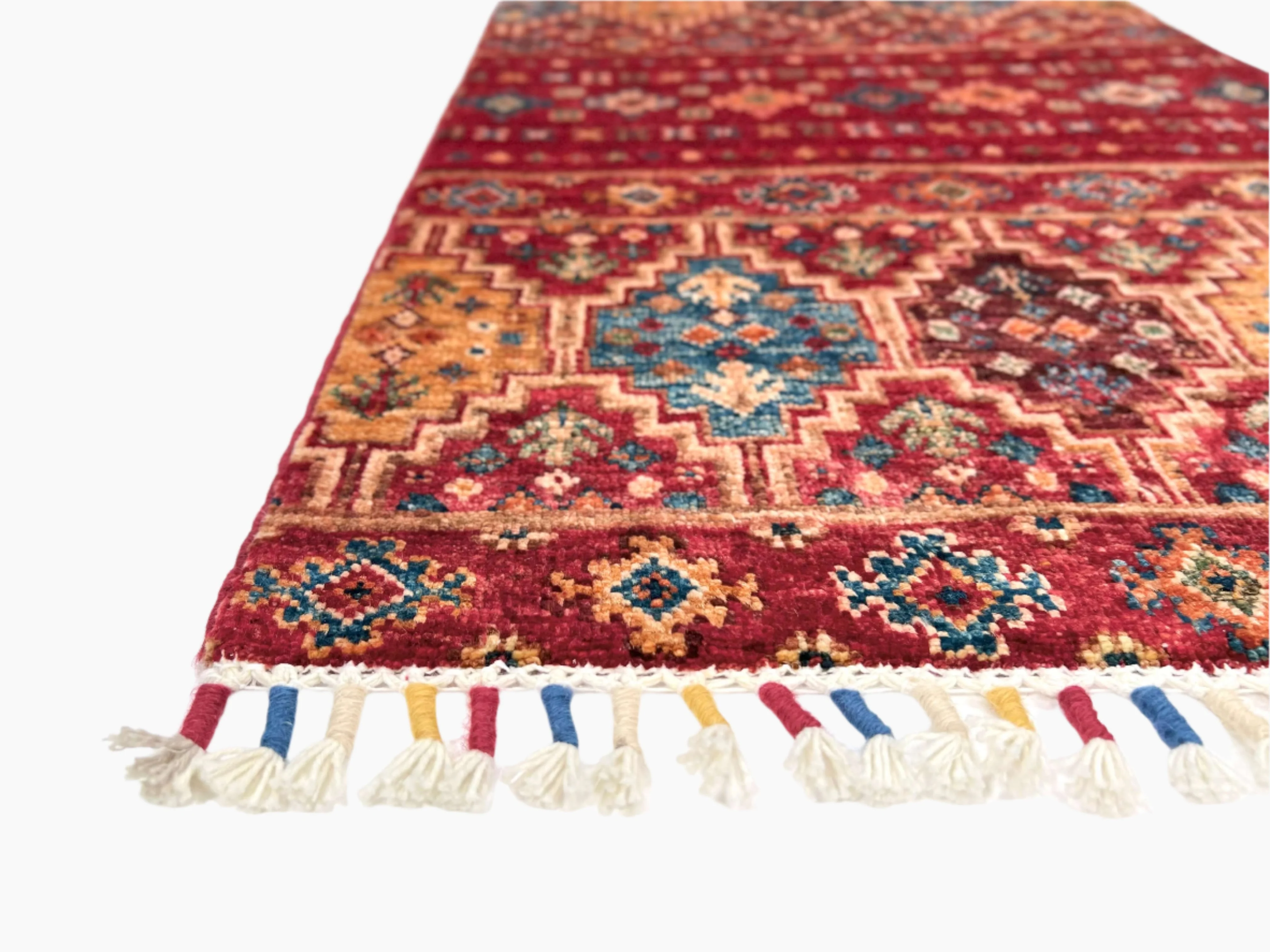 Afghan Khorjin (2'00"x3'03") red - Image 2