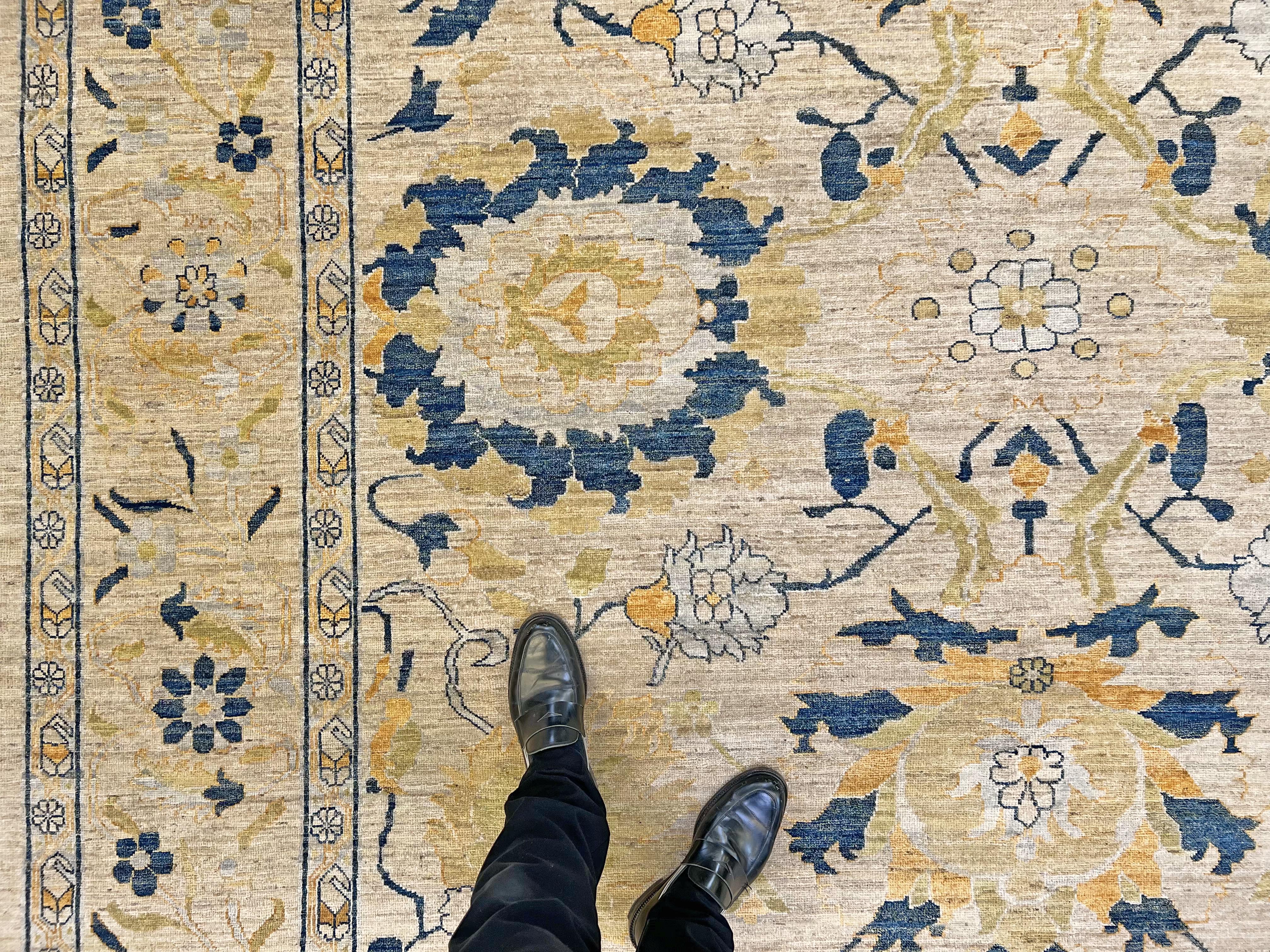 Afghan-made Oushak (9'01"x11'10") - Image 11