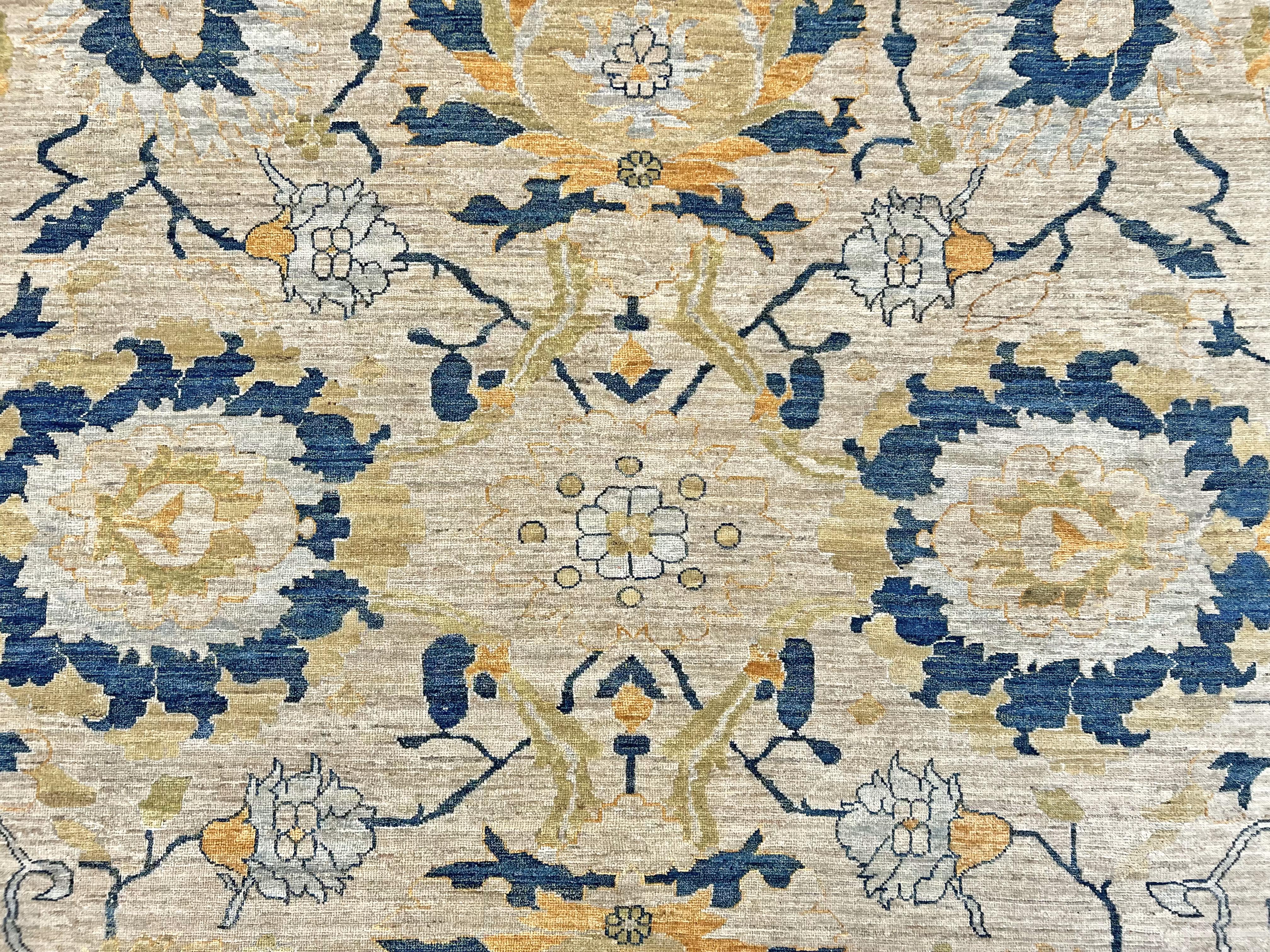 Afghan-made Oushak (9'01"x11'10") - Image 12