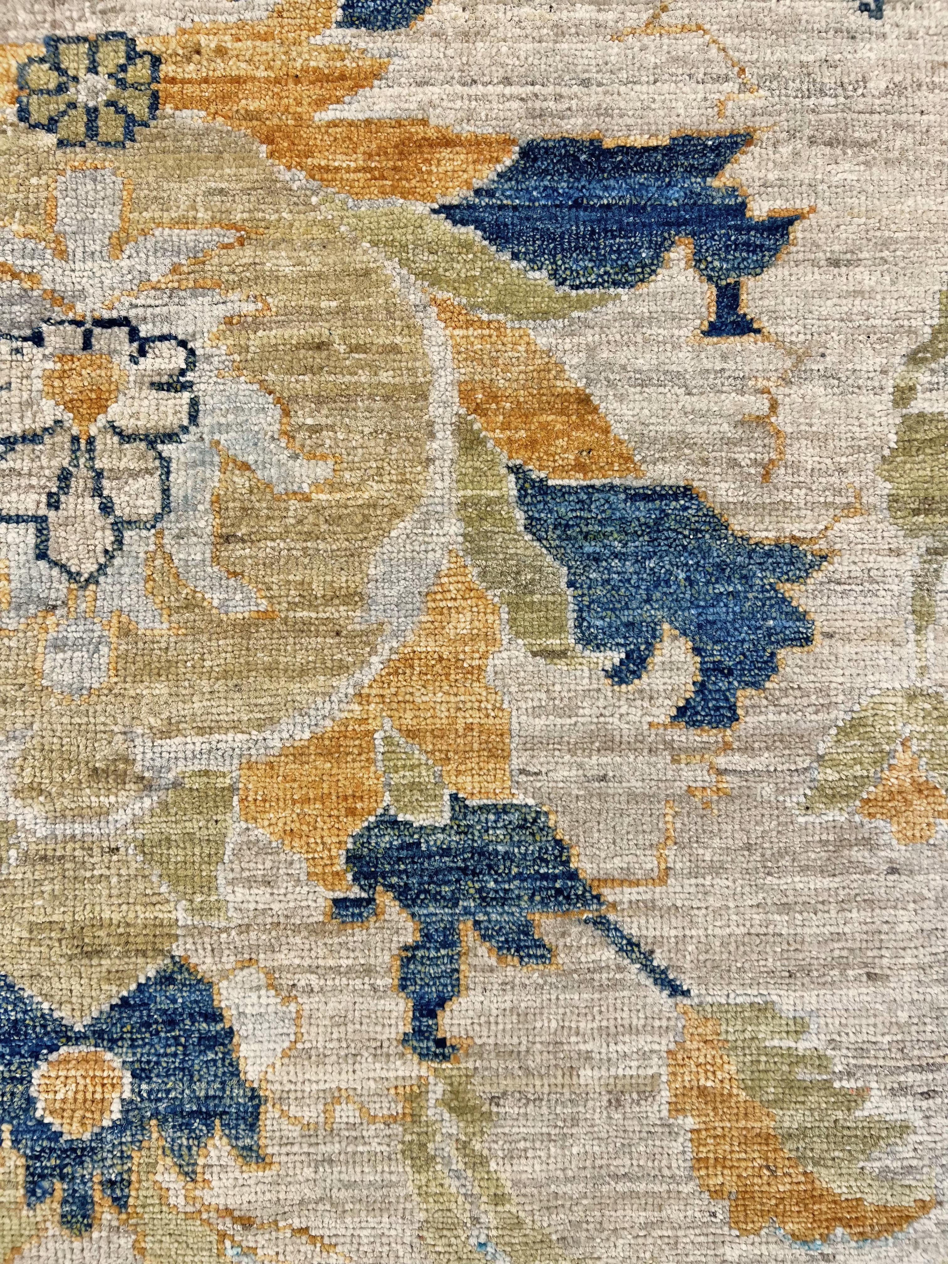 Afghan-made Oushak (9'01"x11'10") - Image 13