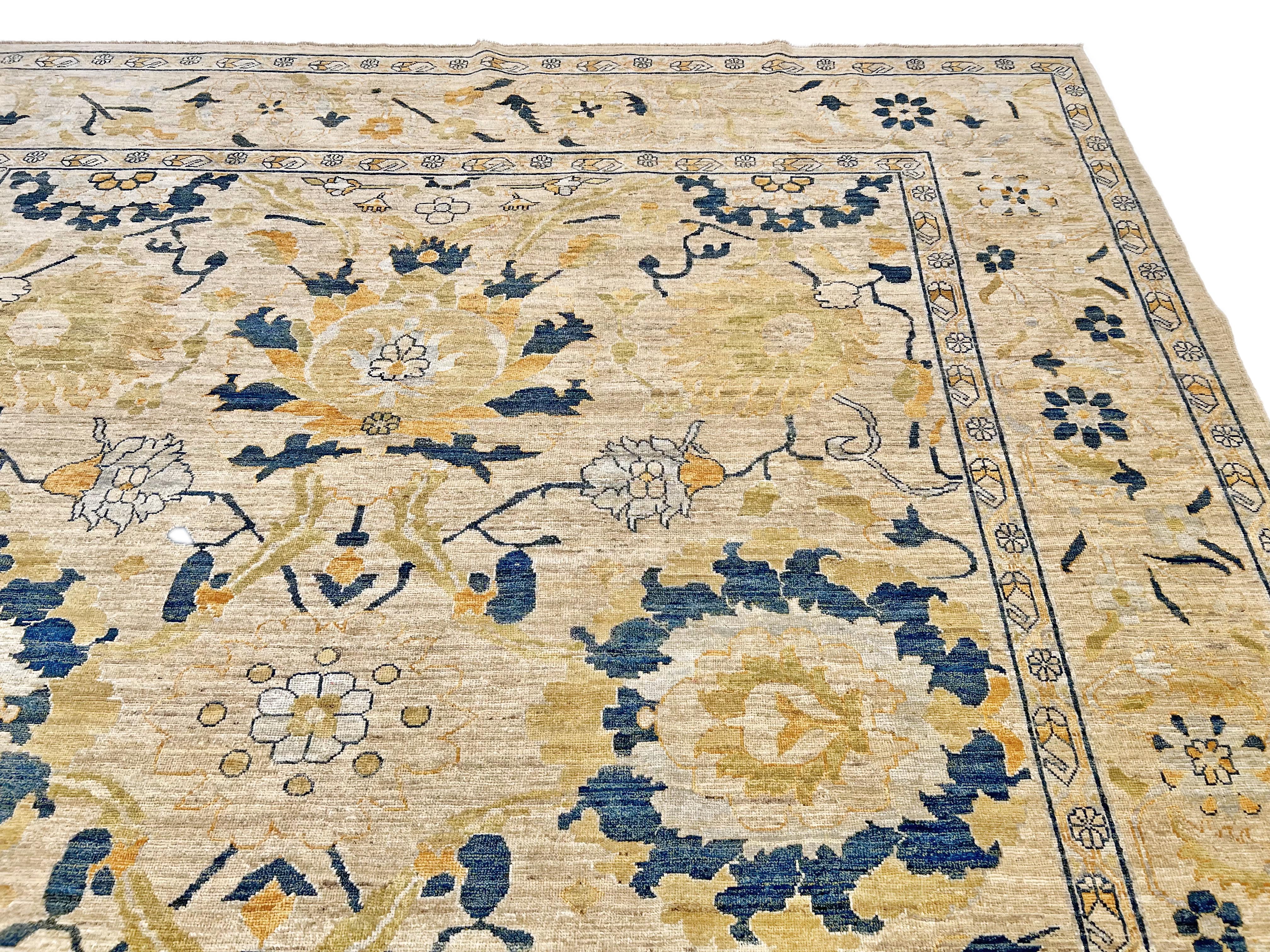 Afghan-made Oushak (9'01"x11'10") - Image 8