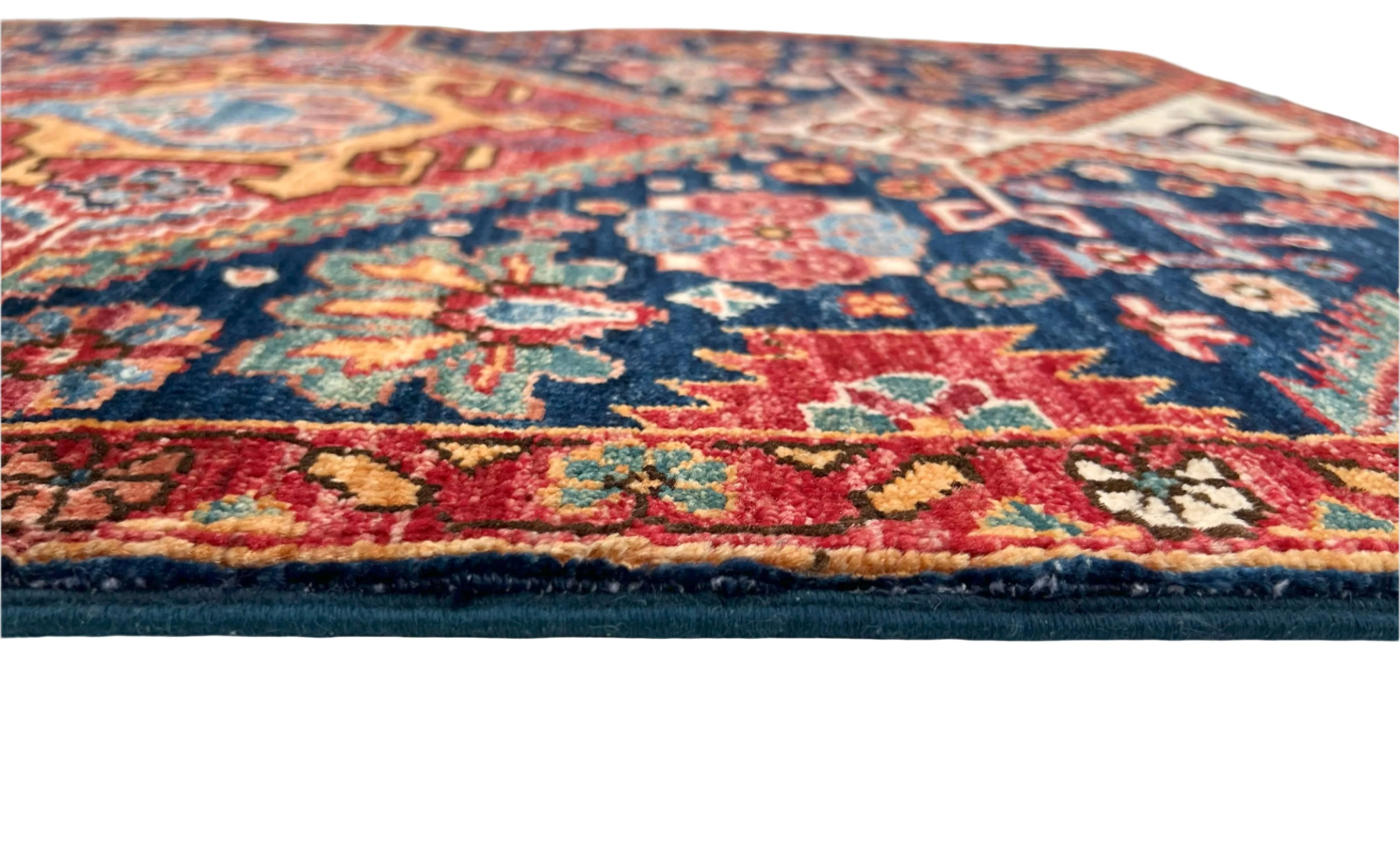 Afghan Qashqai (2'08"x3'10") blue/red - Image 3