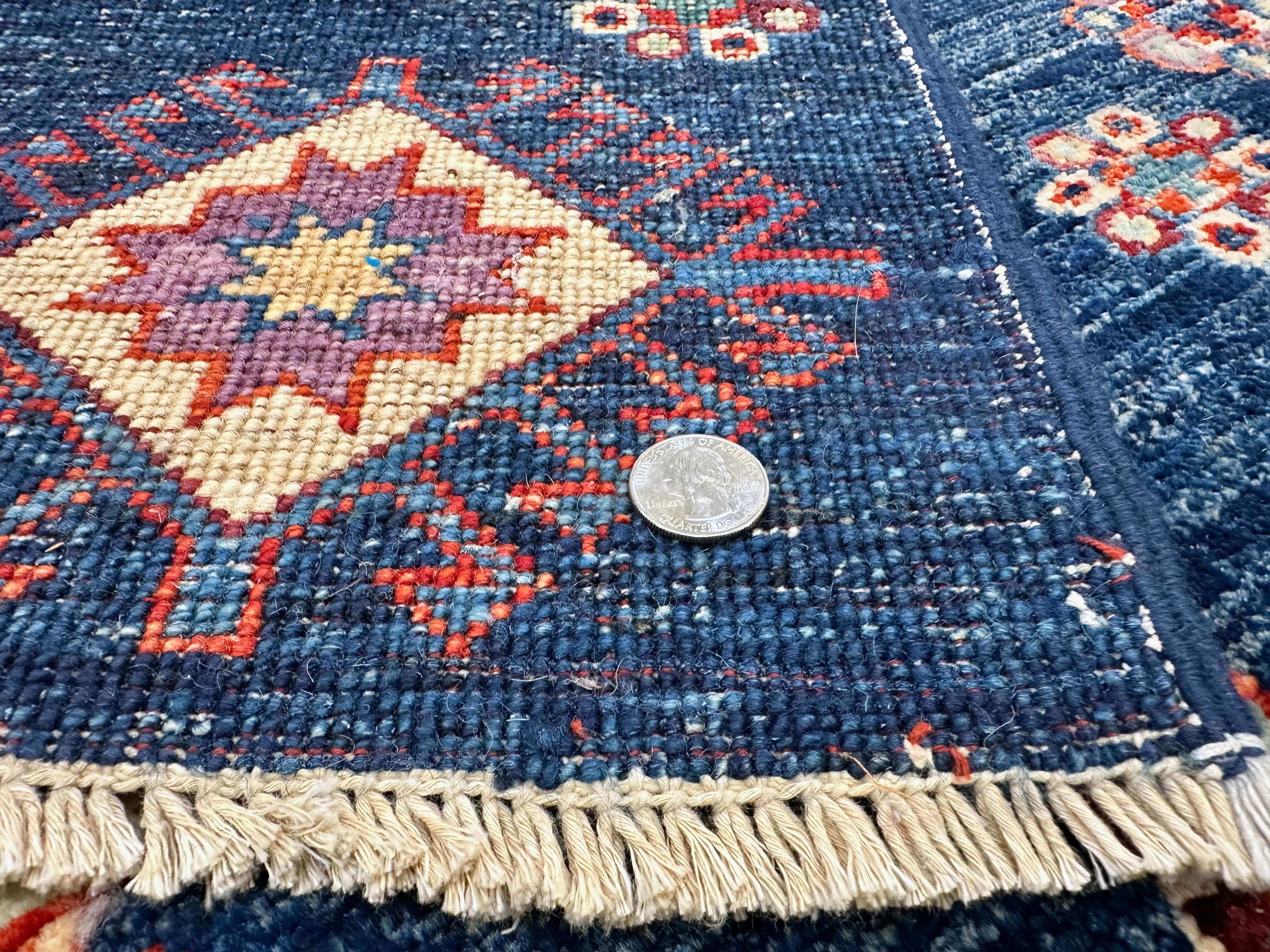 Afghan Turkoman (3'10"x10'01") blue/red - Image 10
