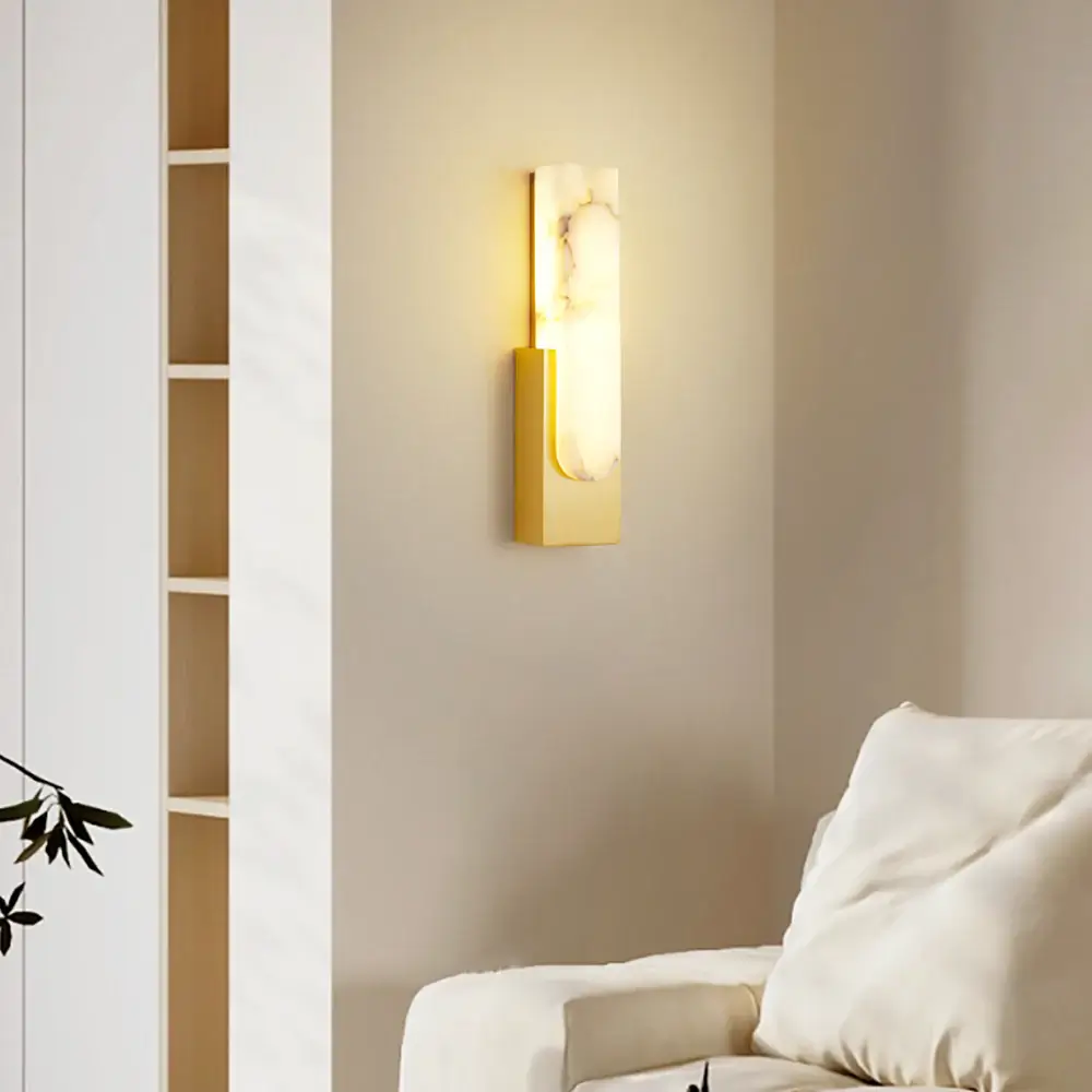 Agatha Alabaster Copper Wall Lamp - Image 2
