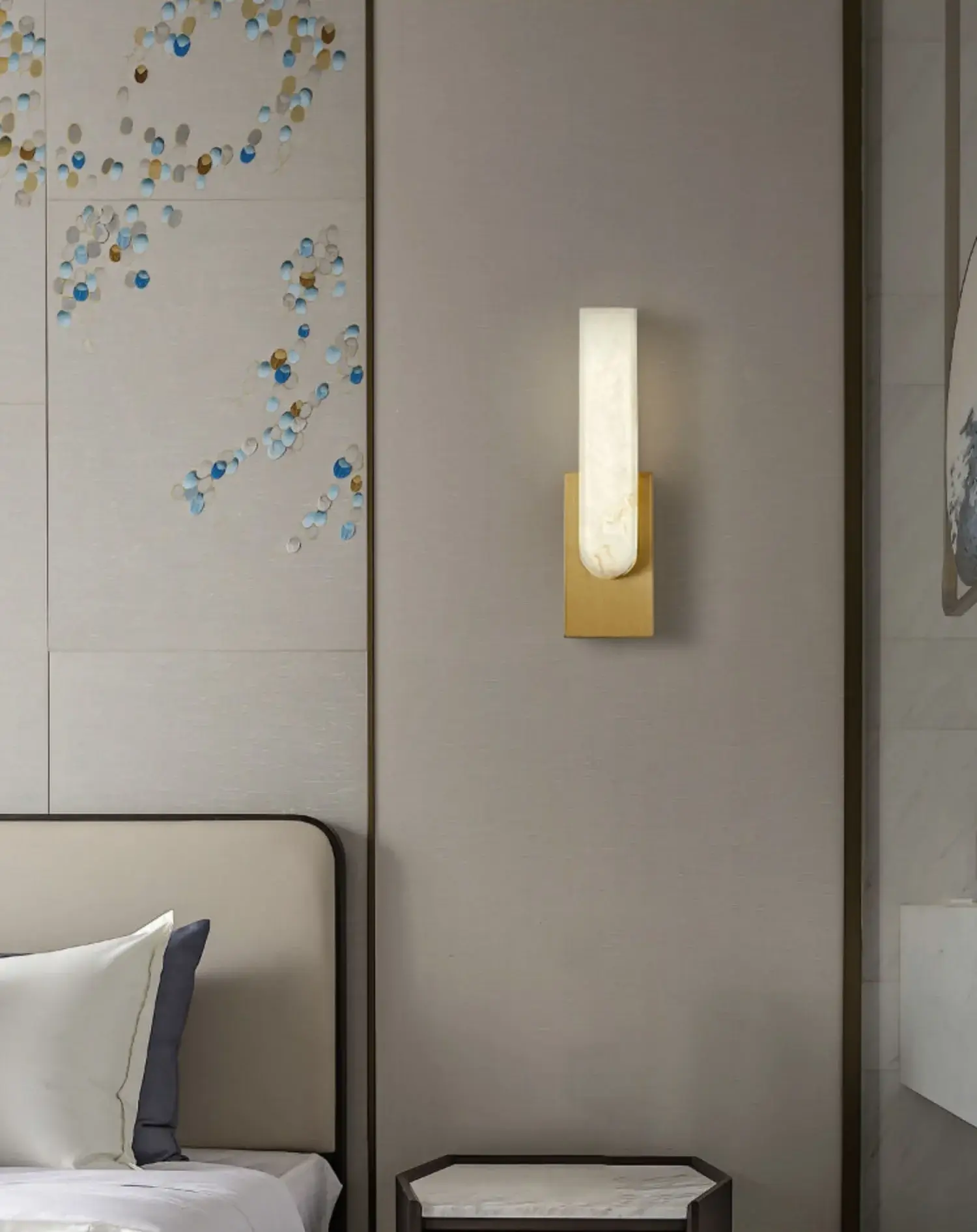 Agatha Alabaster Copper Wall Lamp - Image 9