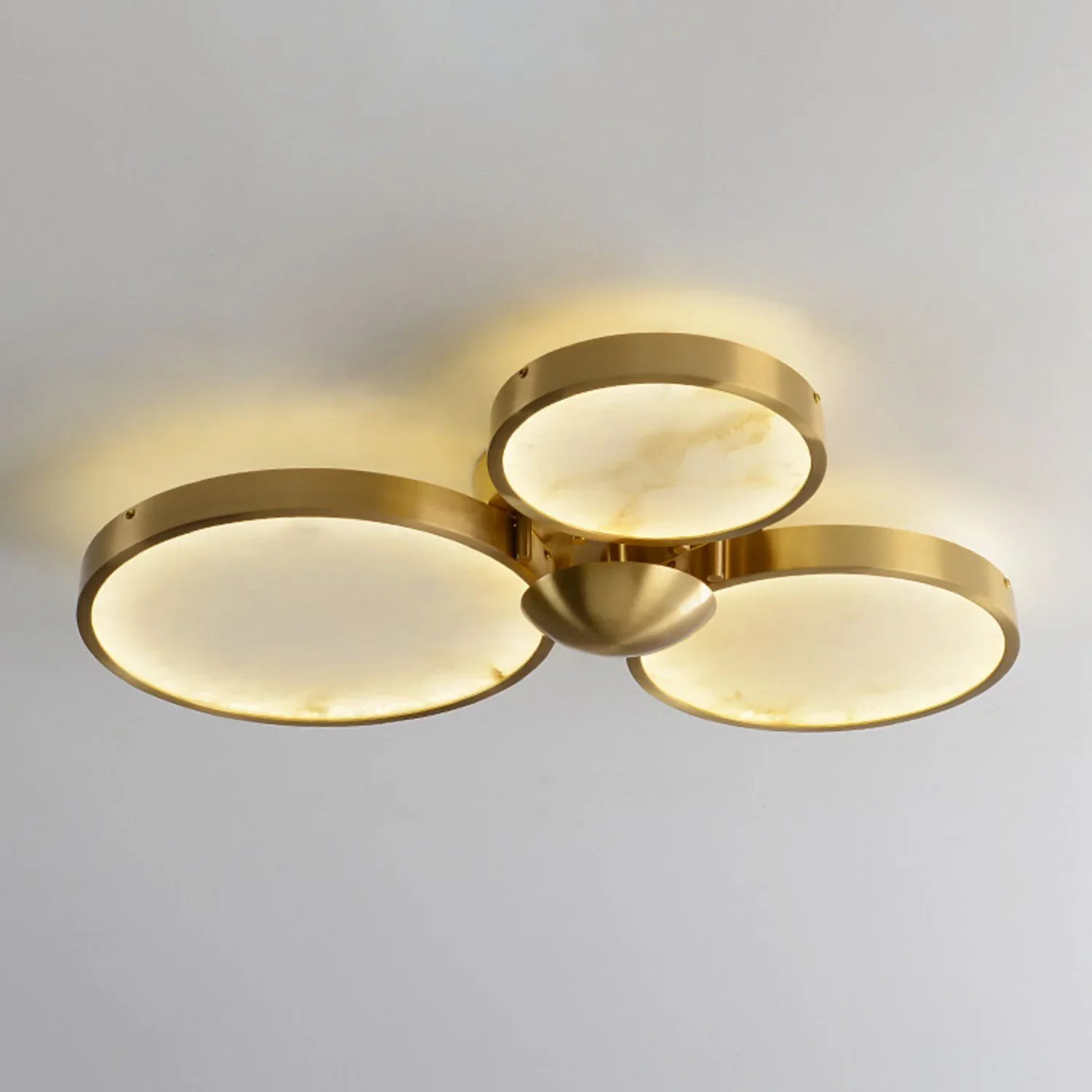 Alabaster 3 Heads Disc Ceiling Light - Image 9