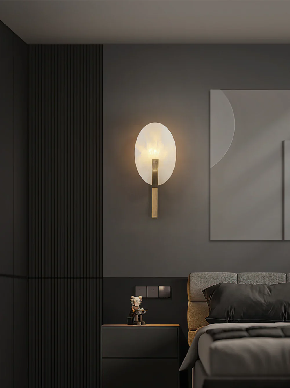 Alabaster Applique Alice Wall Lamp - Image 7