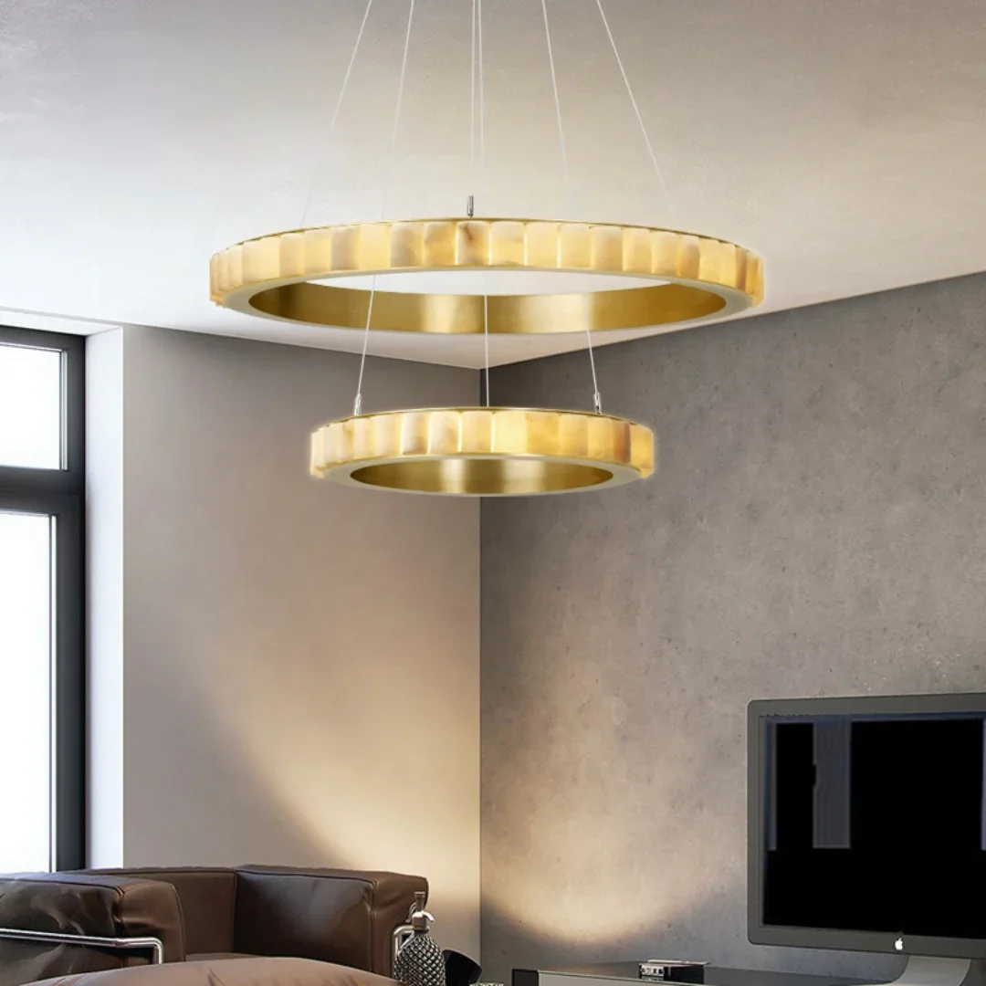 Alabaster Avalon Halo Chandelier - Image 4